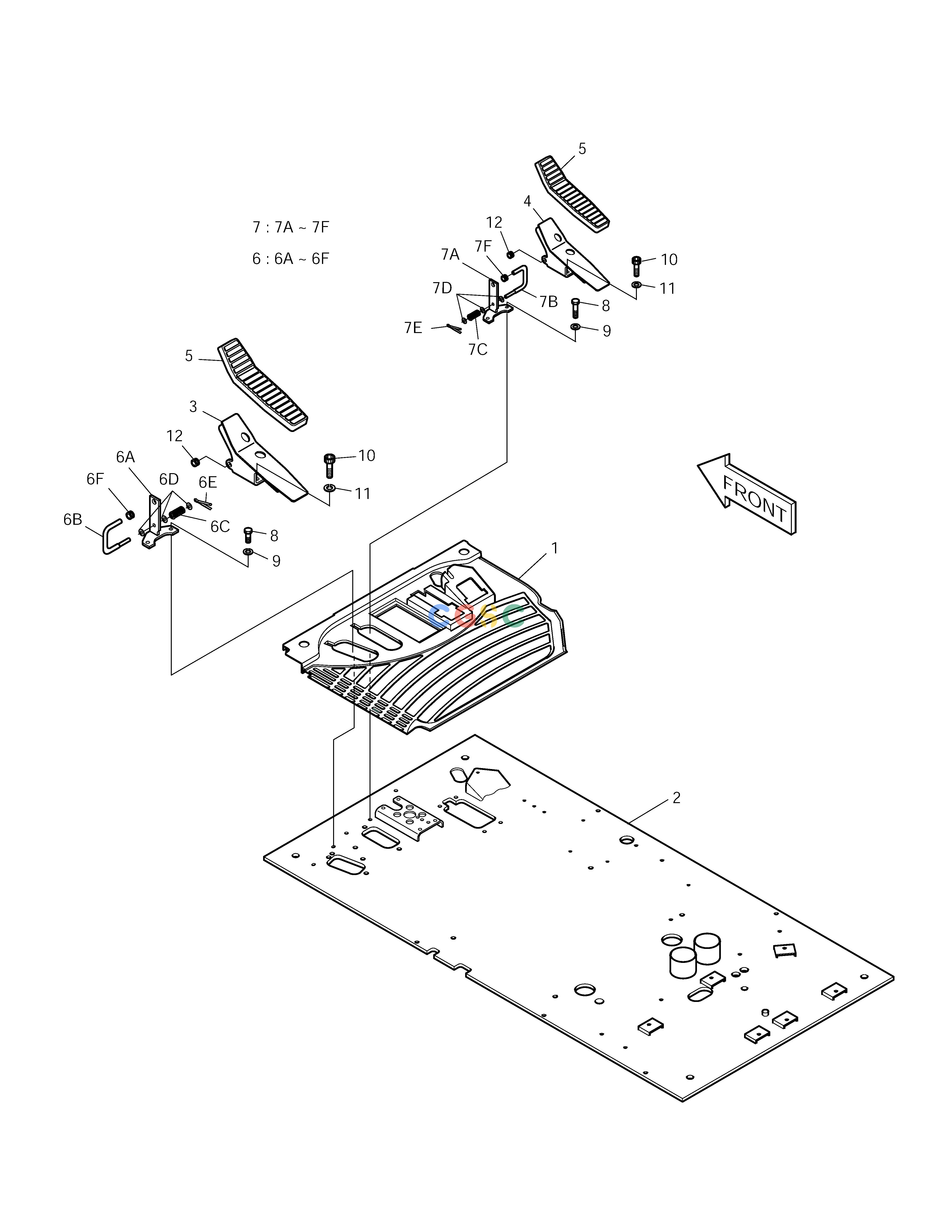 斗山零件查询FLOOR ASS'Y-TILT & ARTI.BOOM SOLAR 255LC-V Doosan parts catalog online