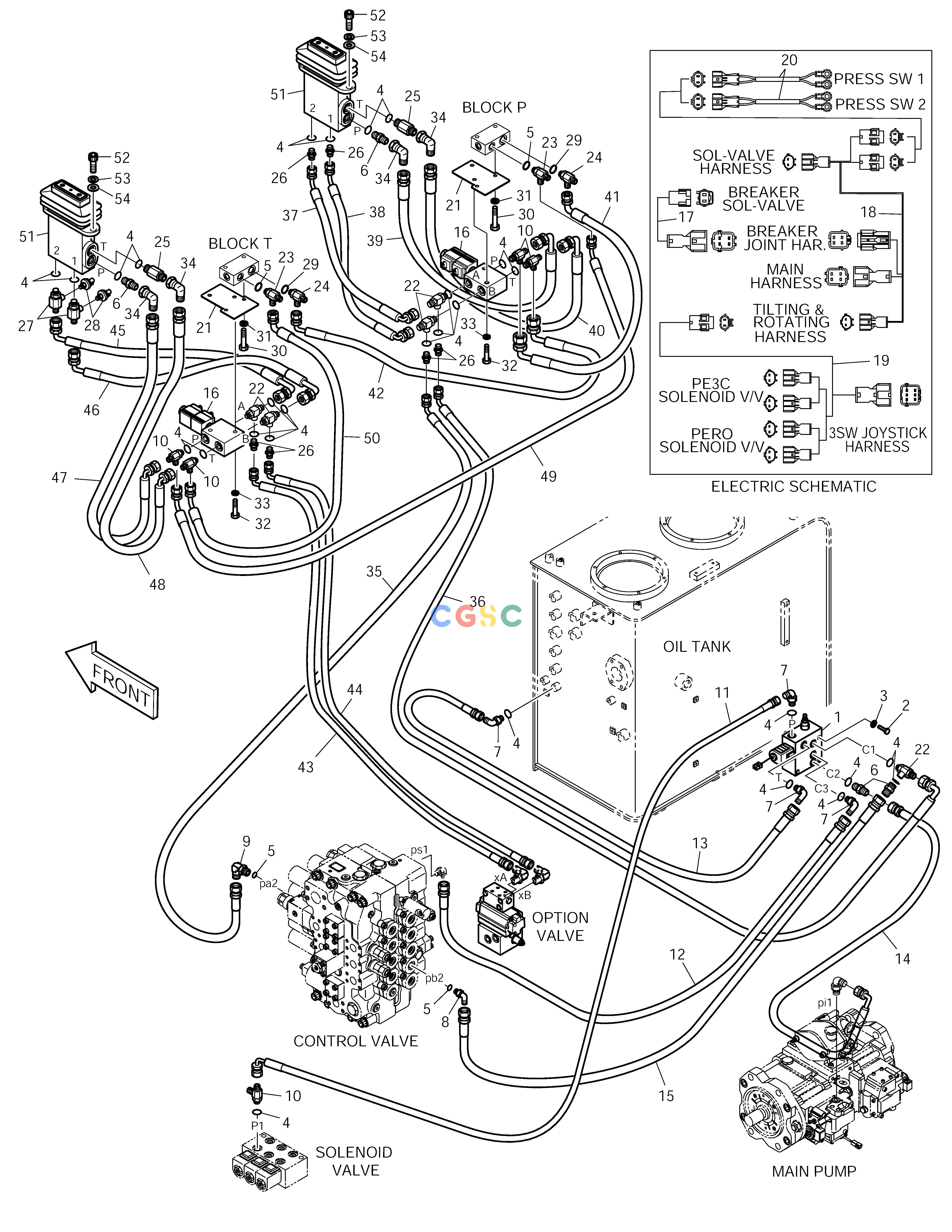 斗山零件查询PILOT PIPING-PE3C & PERO SOLAR 255LC-V Doosan parts catalog online
