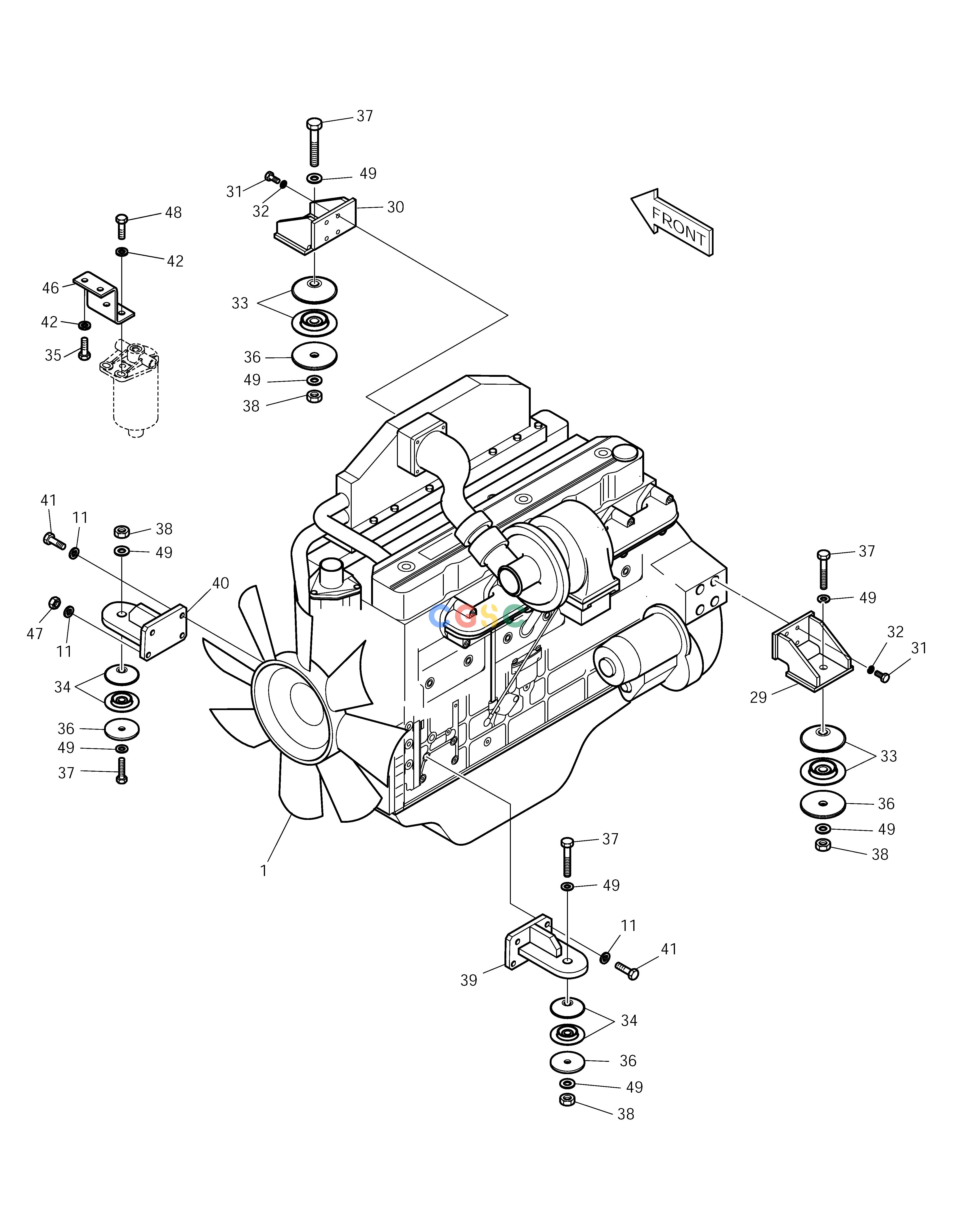 斗山零件查询ENGINE MOUNTING SOLAR 210W-V Doosan parts catalog online