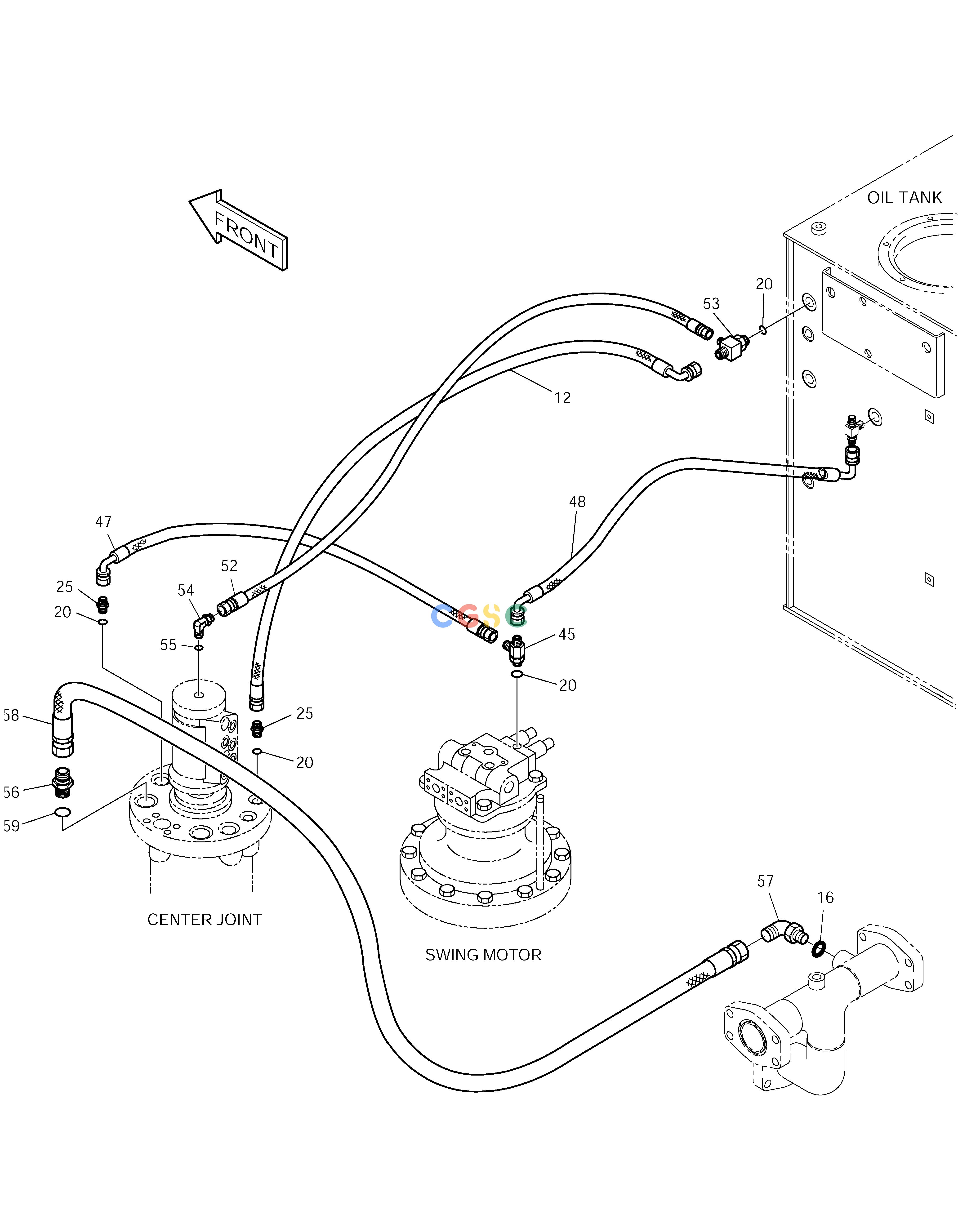 斗山零件查询OIL COOLER PIPING(3) SOLAR 210W-V Doosan parts catalog online