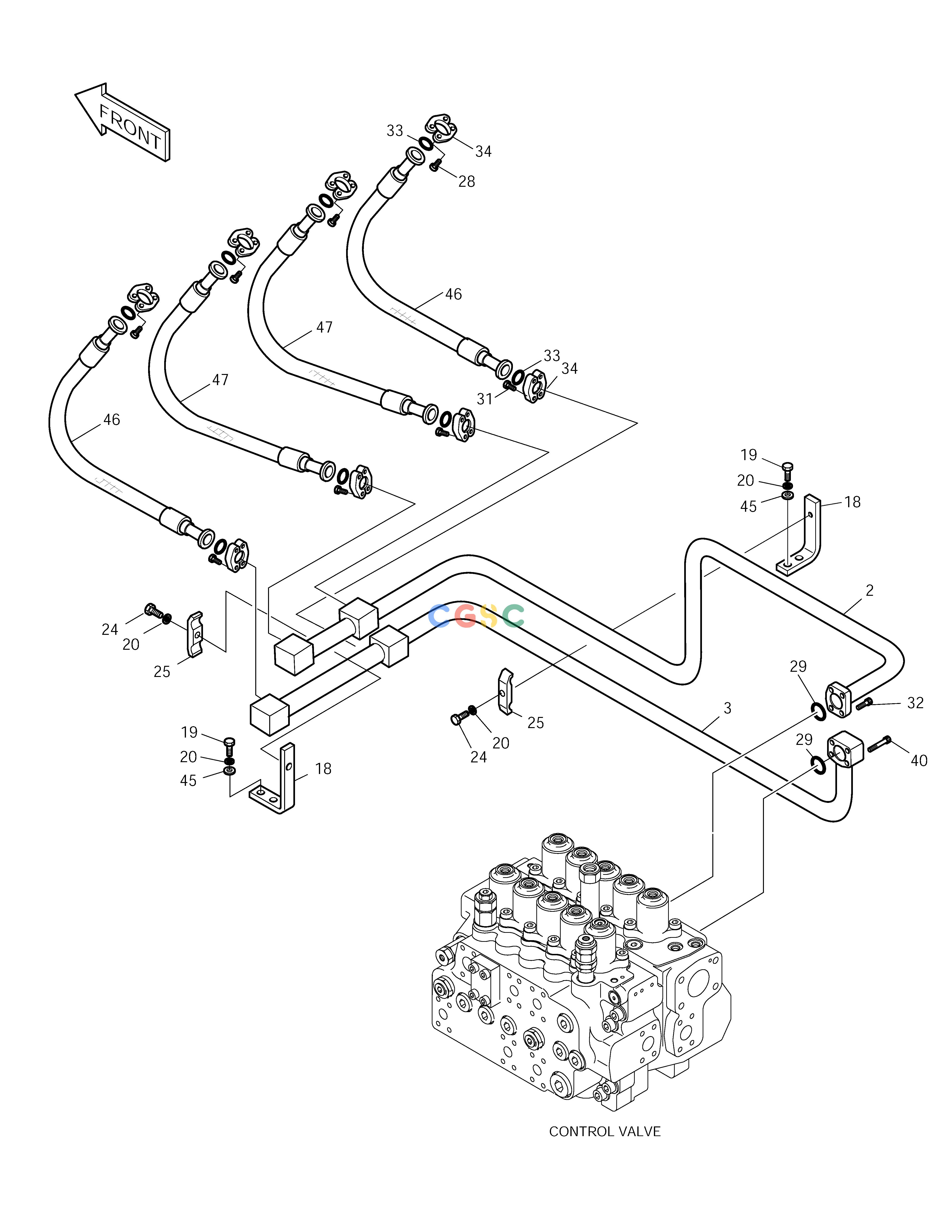 斗山零件查询MAIN PIPING(2)-BOOM SOLAR 210W-V Doosan parts catalog online