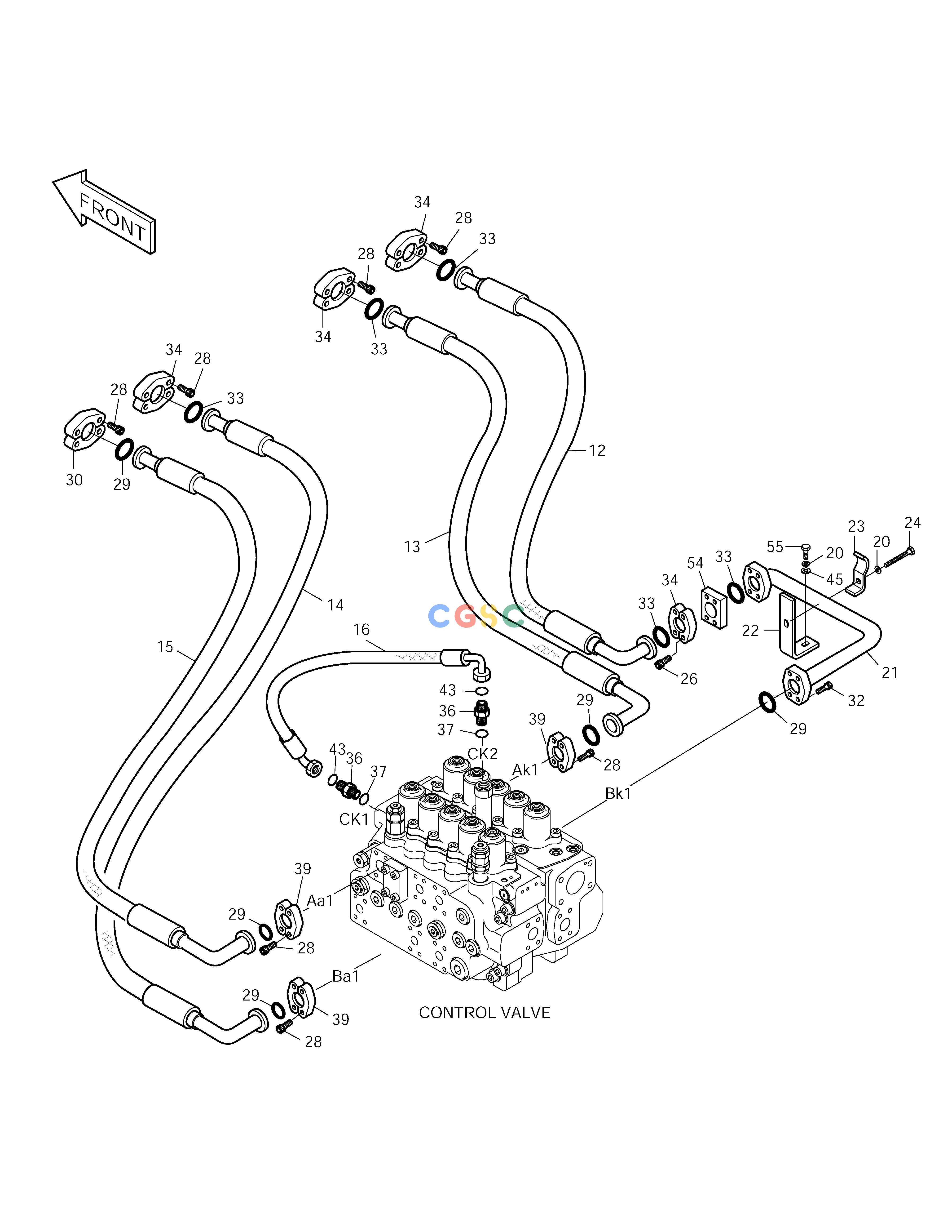 斗山零件查询MAIN PIPING(3)-ARM.BUCKET SOLAR 210W-V Doosan parts catalog online