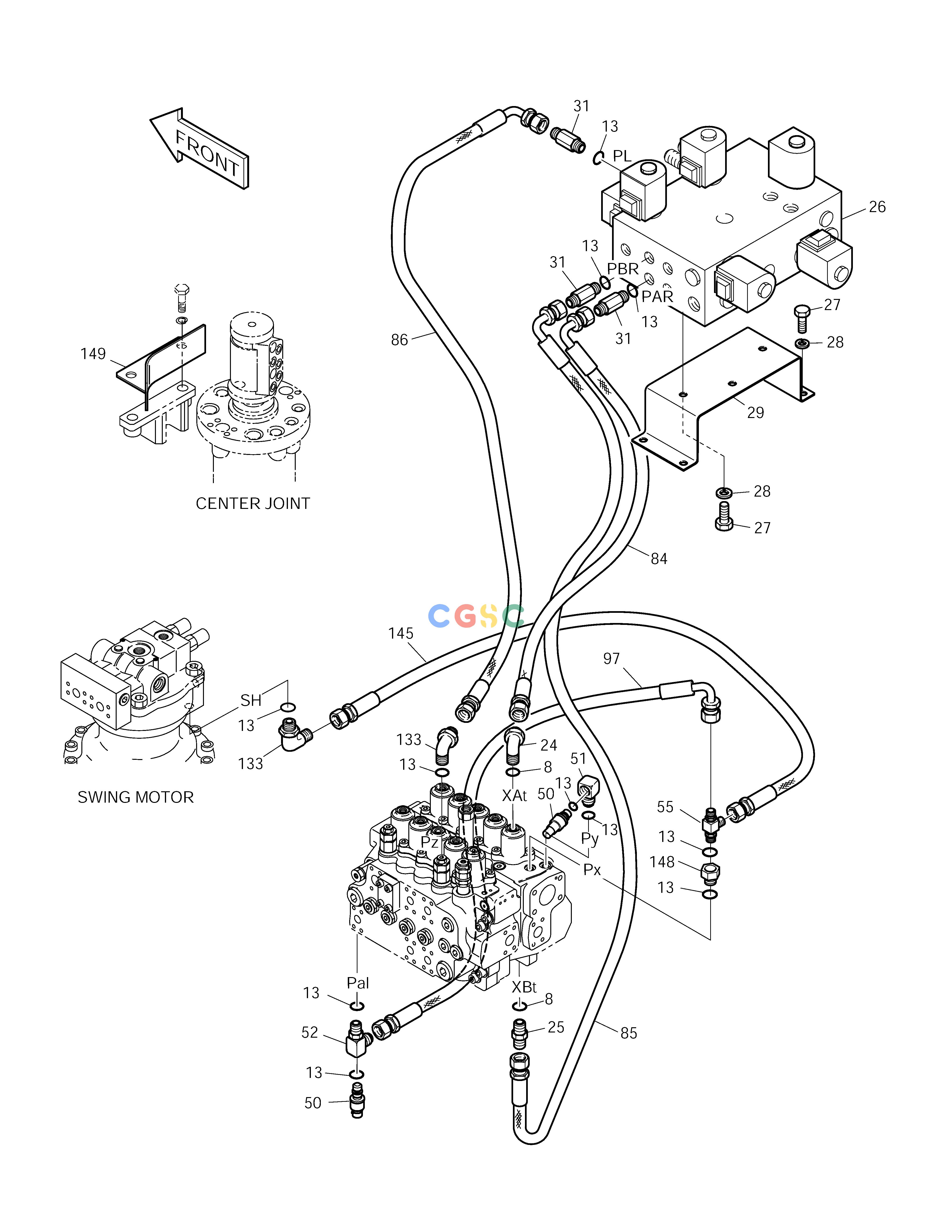 斗山零件查询PILOT PIPING(9) SOLAR 210W-V Doosan parts catalog online