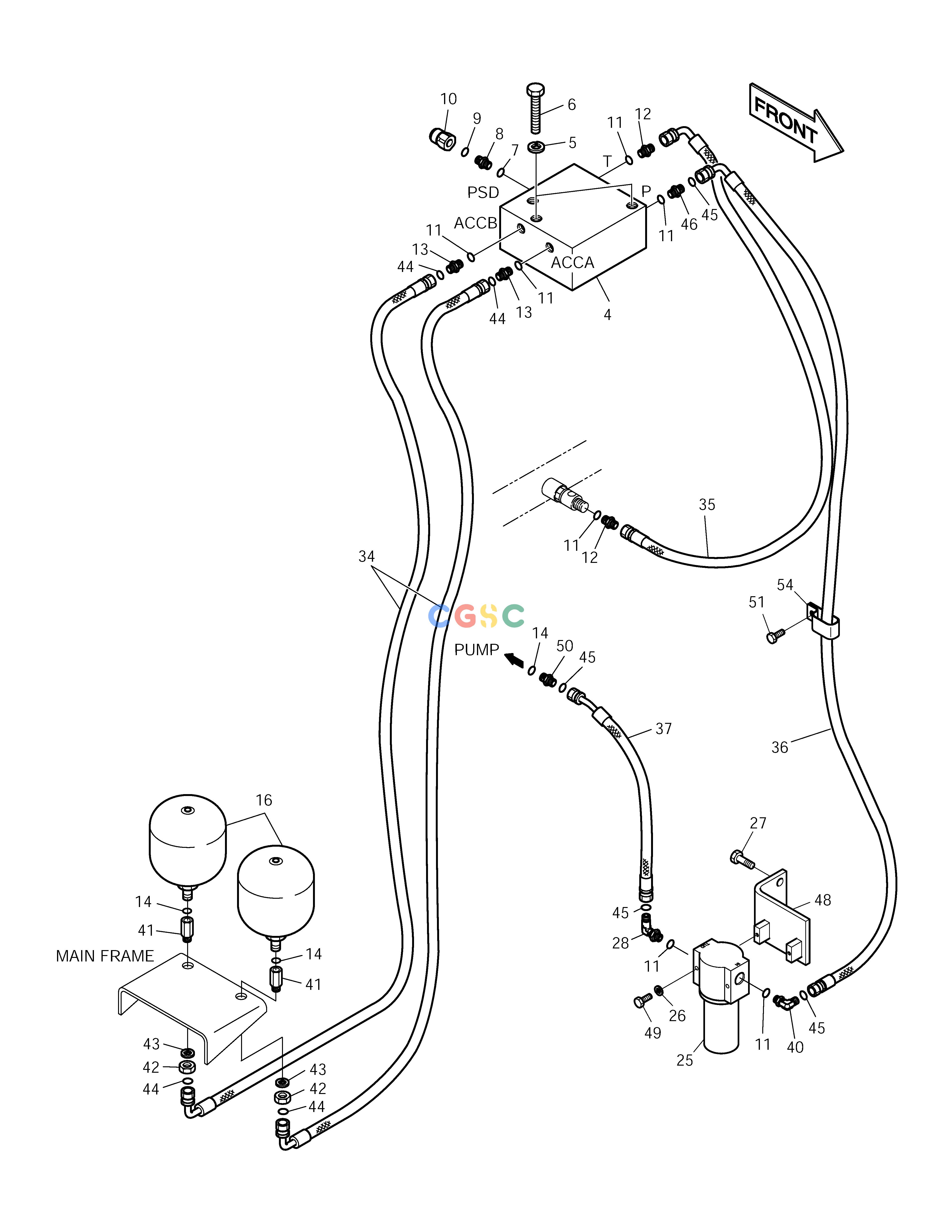 斗山零件查询BRAKE PIPING(2) SOLAR 210W-V Doosan parts catalog online
