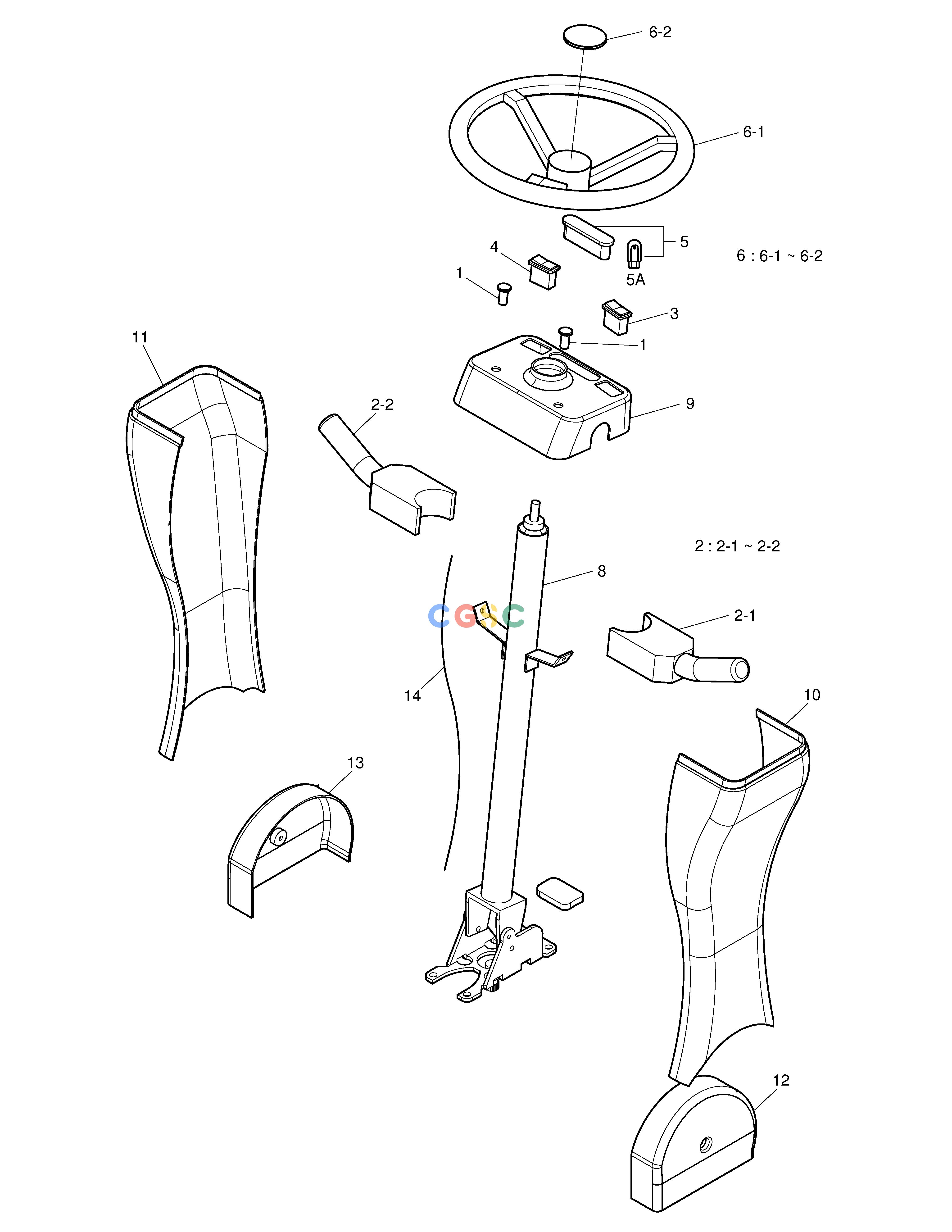 斗山零件查询STEERING COLUMN ASS'Y SOLAR 210W-V Doosan parts catalog online