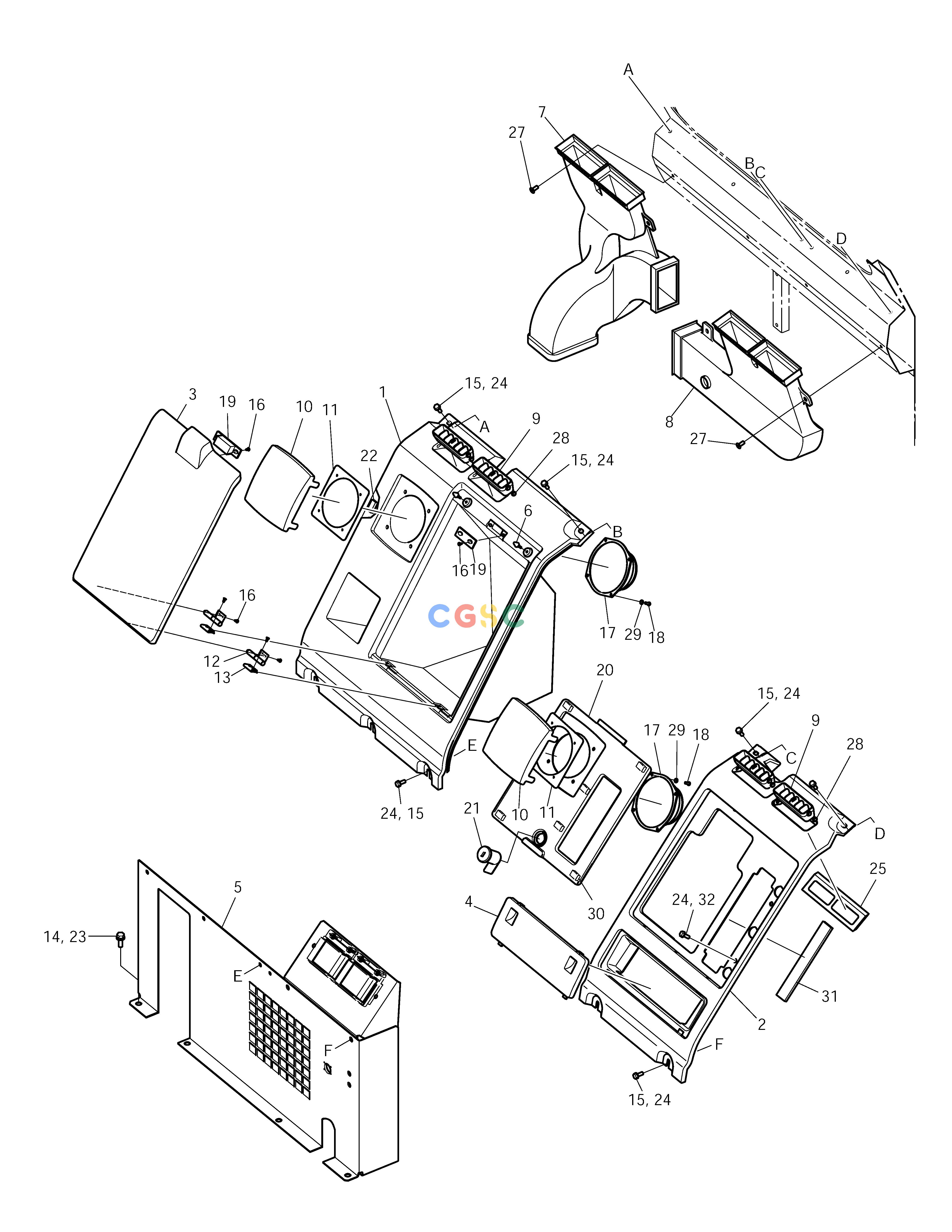 斗山零件查询HEATER COVER ASS'Y SOLAR 210W-V Doosan parts catalog online