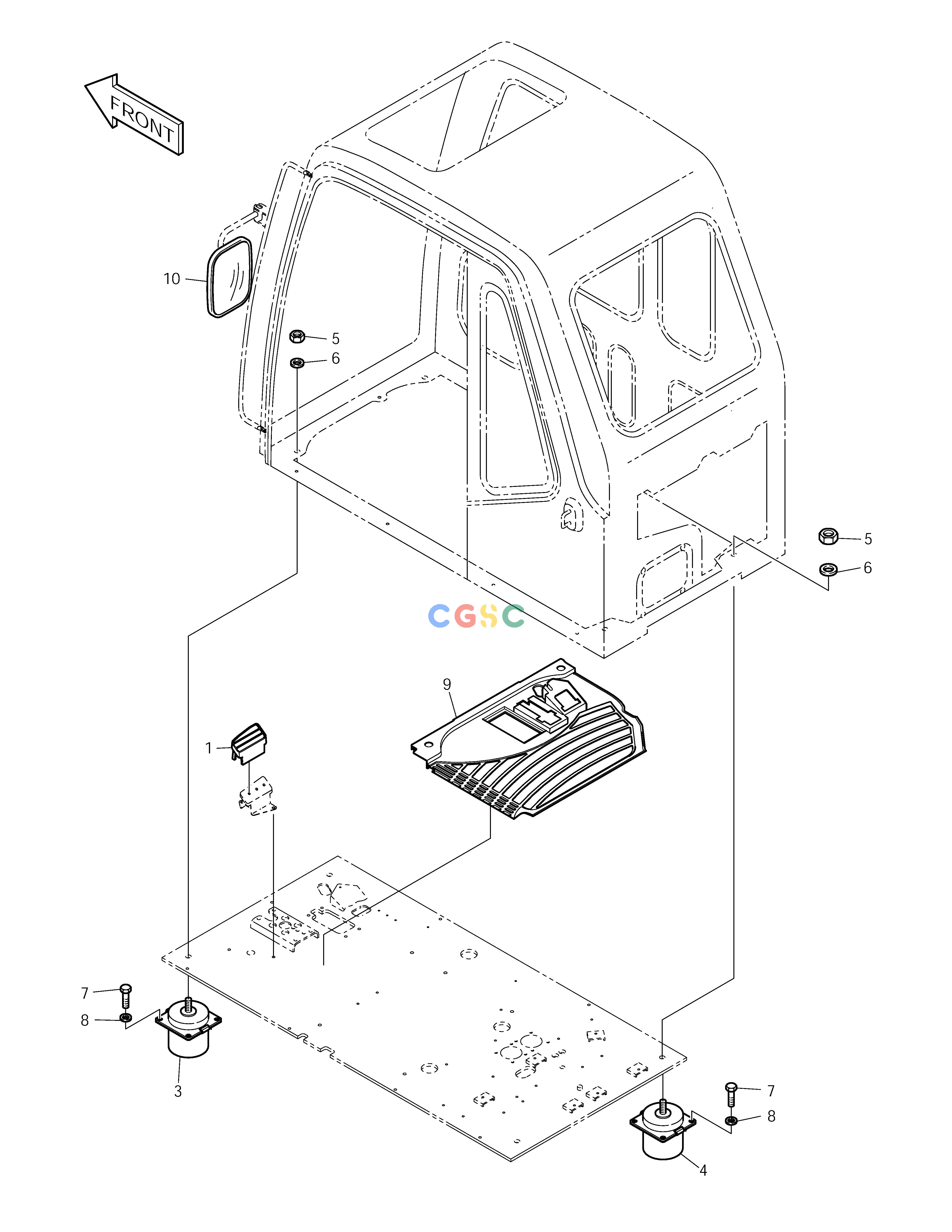 斗山零件查询CABIN MOUNTING SOLAR 210W-V Doosan parts catalog online
