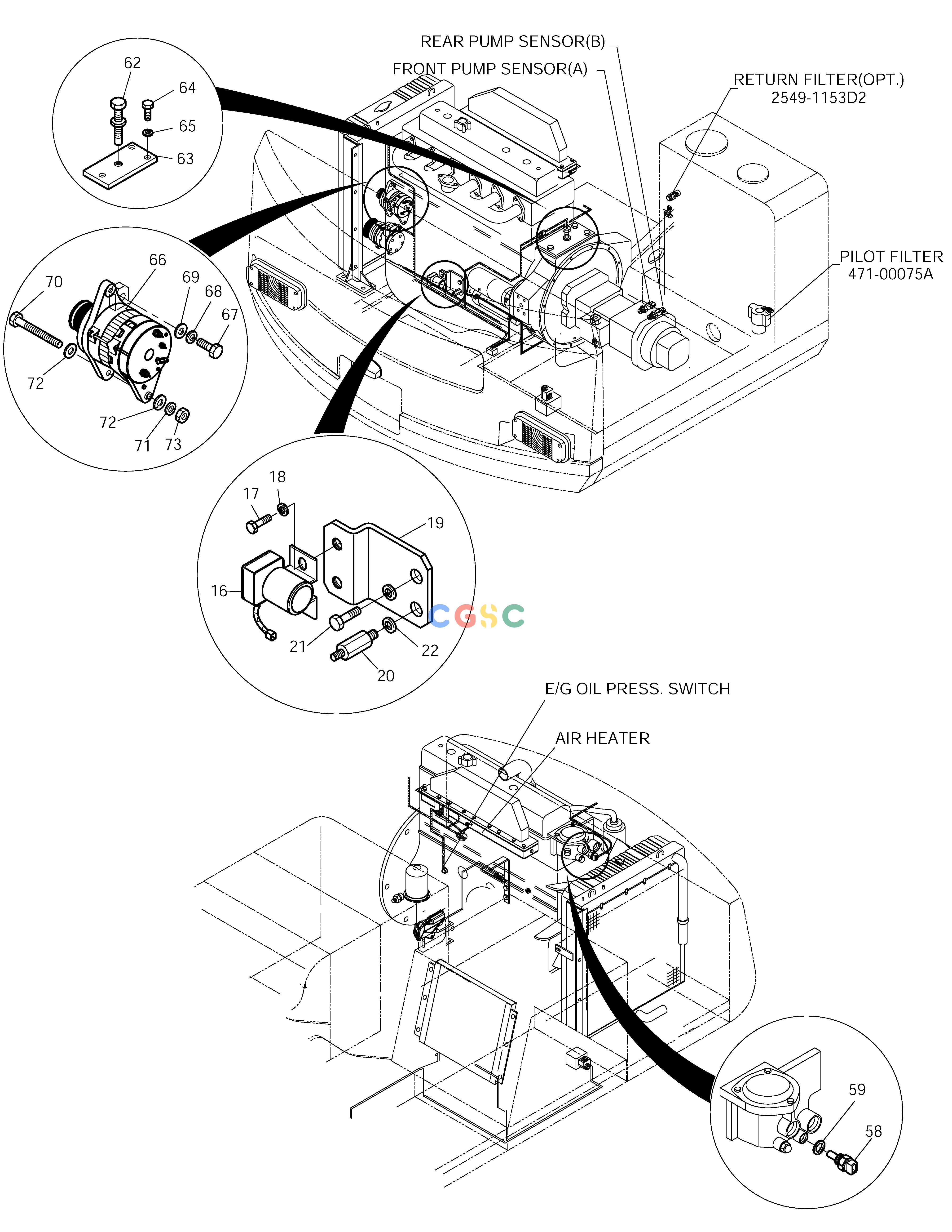 斗山零件查询ELECTRIC PARTS(6)-ENGINE SOLAR 210W-V Doosan parts catalog online