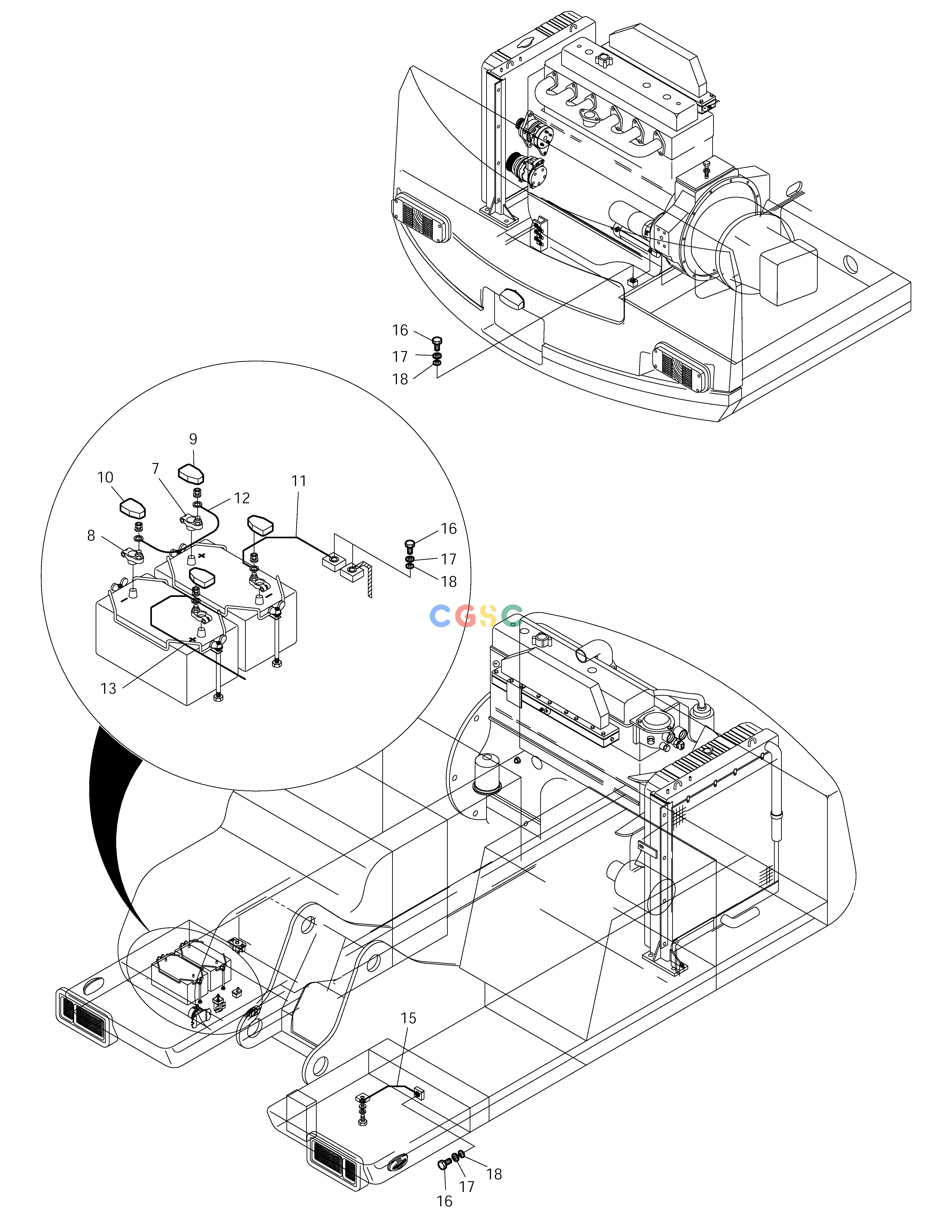斗山零件查询ELECTRIC WIRING(1)-BATTERY SOLAR 210W-V Doosan parts catalog online