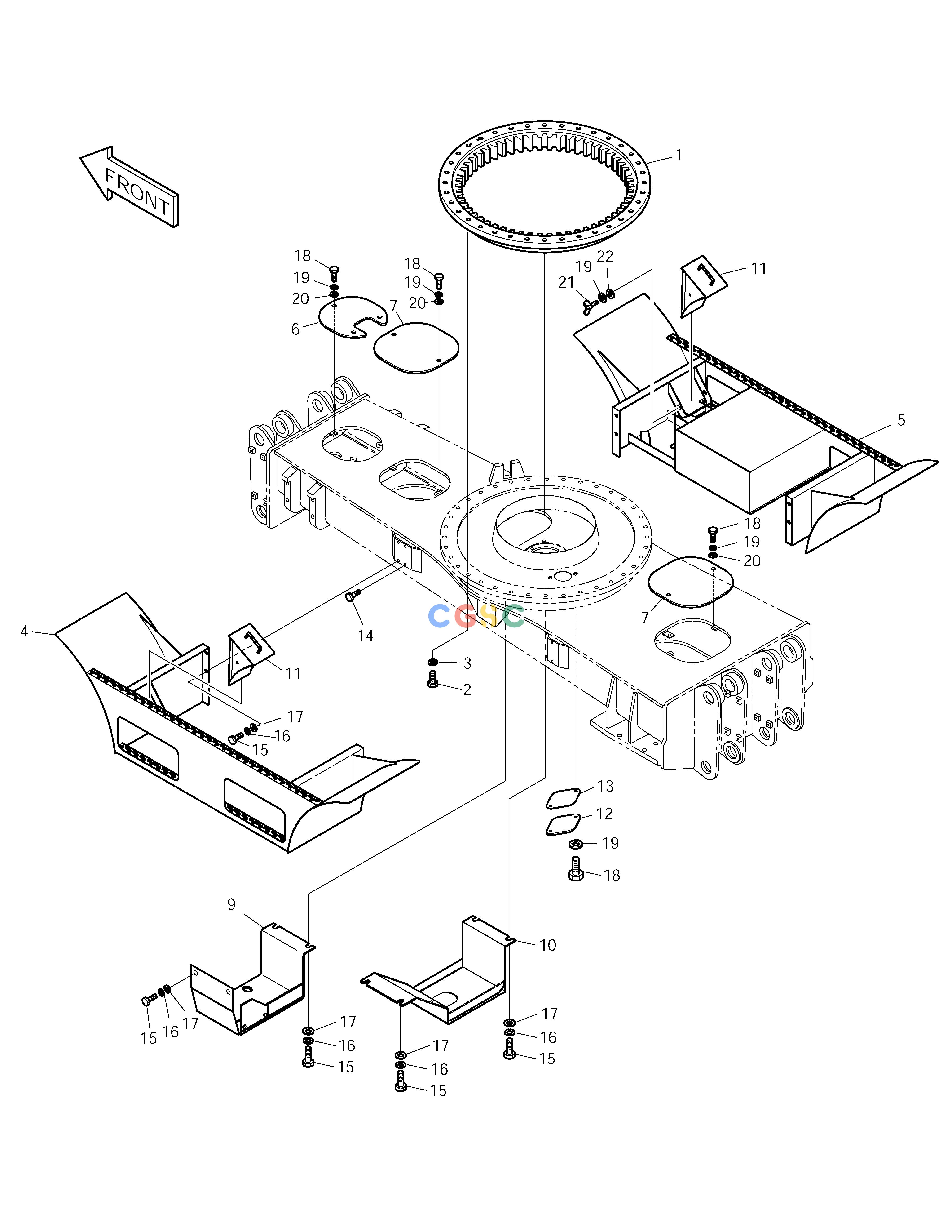 斗山零件查询CHASSIS COMPONENTS SOLAR 210W-V Doosan parts catalog online