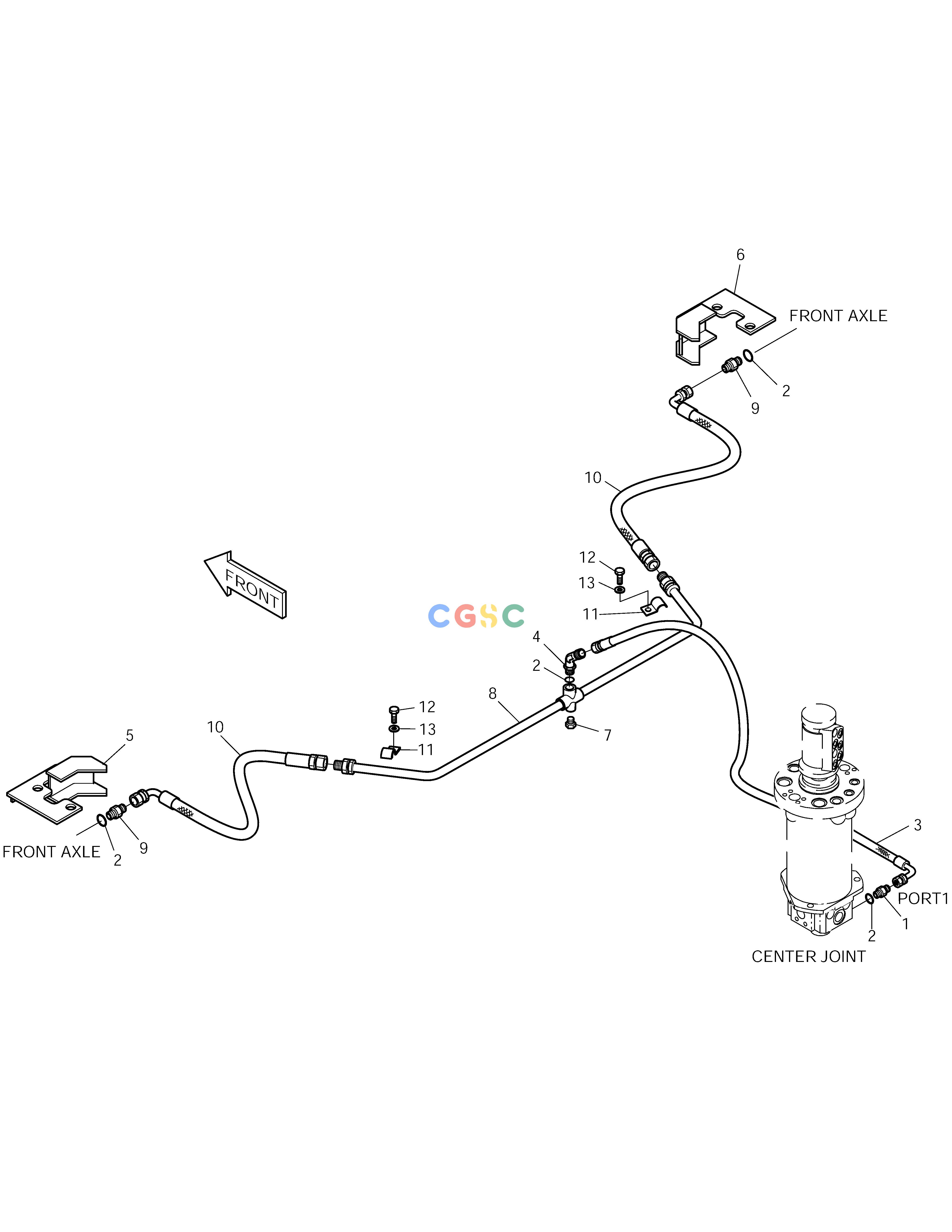 斗山零件查询BRAKE PIPING(1)-FRONT SOLAR 210W-V Doosan parts catalog online