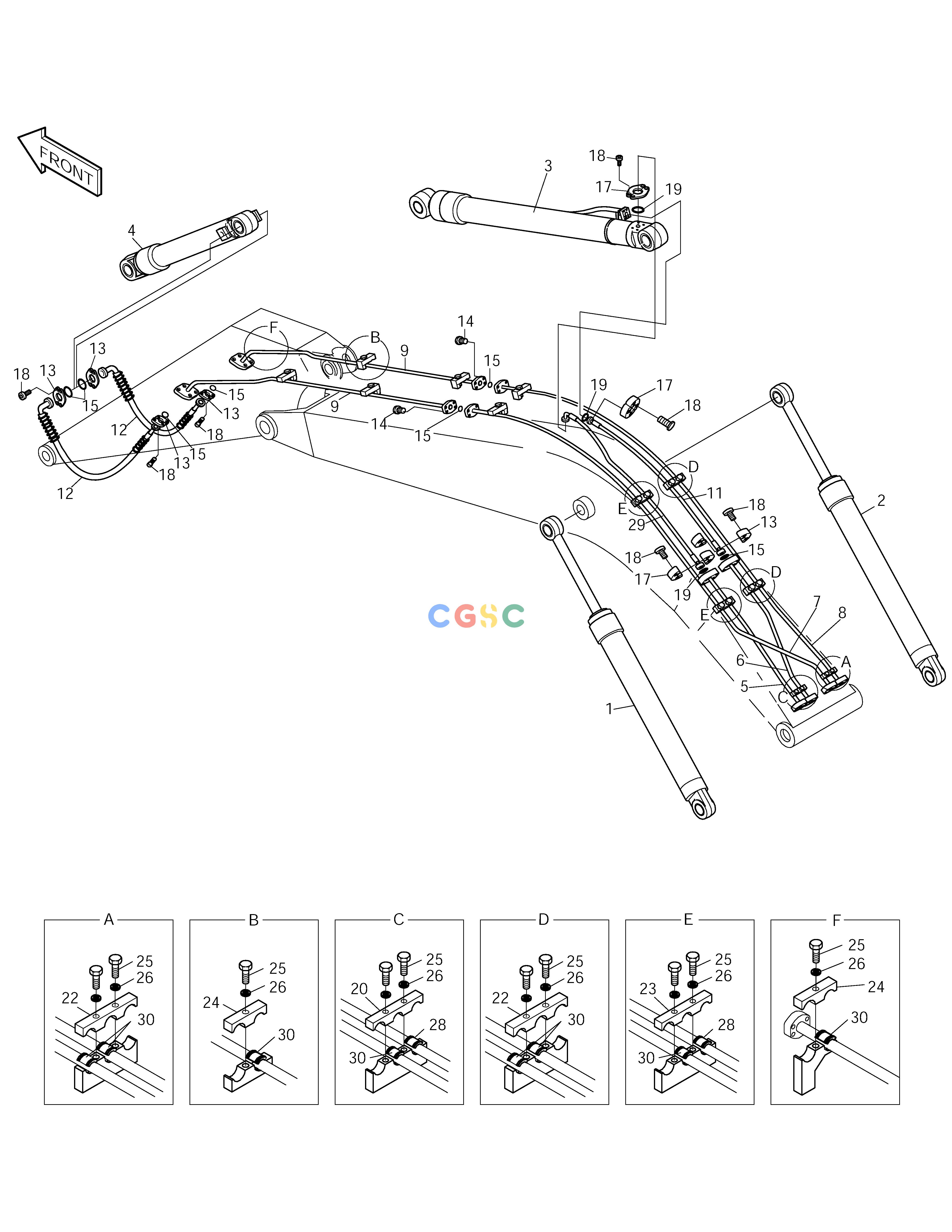 斗山零件查询FRONT PIPING SOLAR 210W-V Doosan parts catalog online