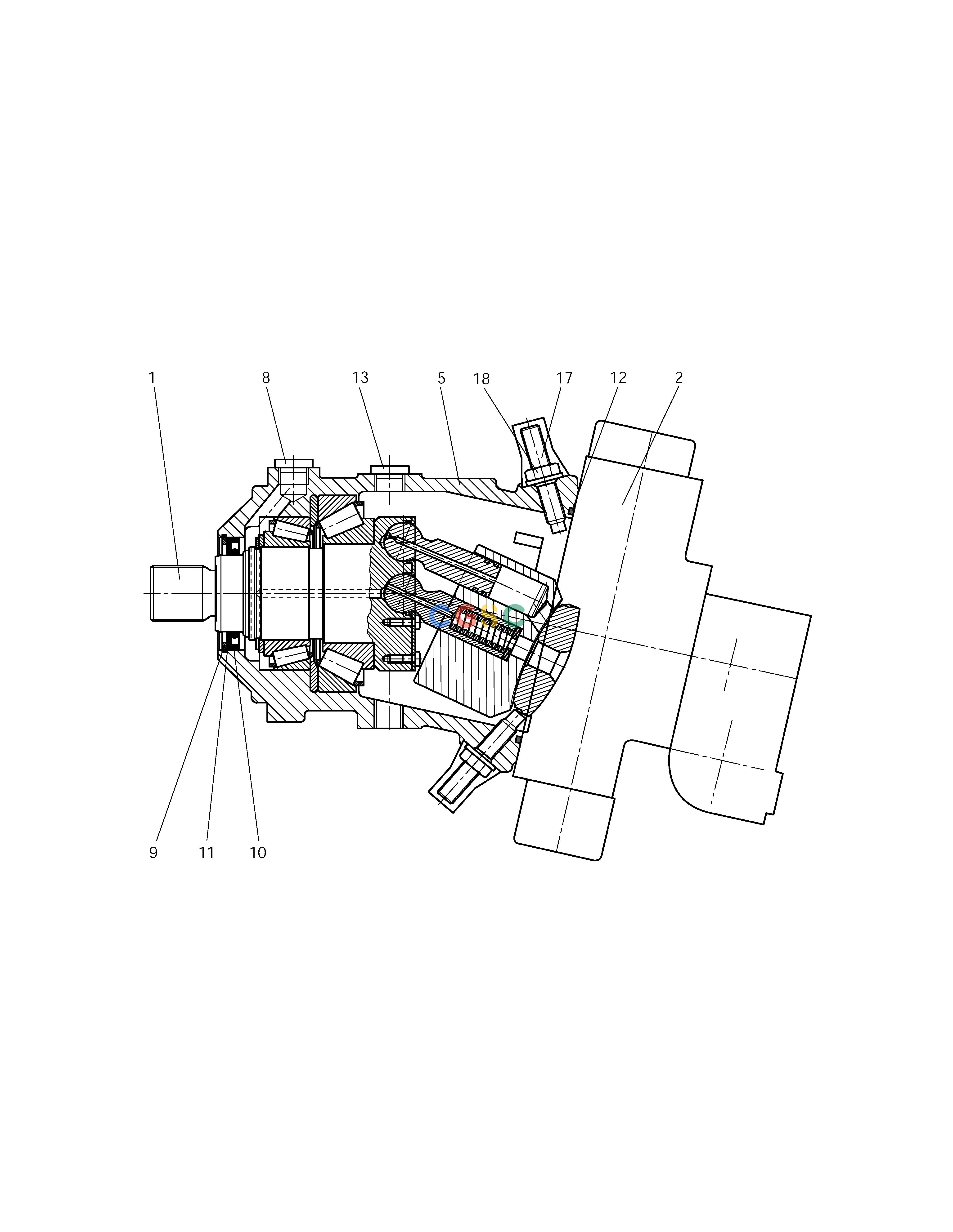 斗山零件查询TRAVEL MOTOR SOLAR 210W-V Doosan parts catalog online