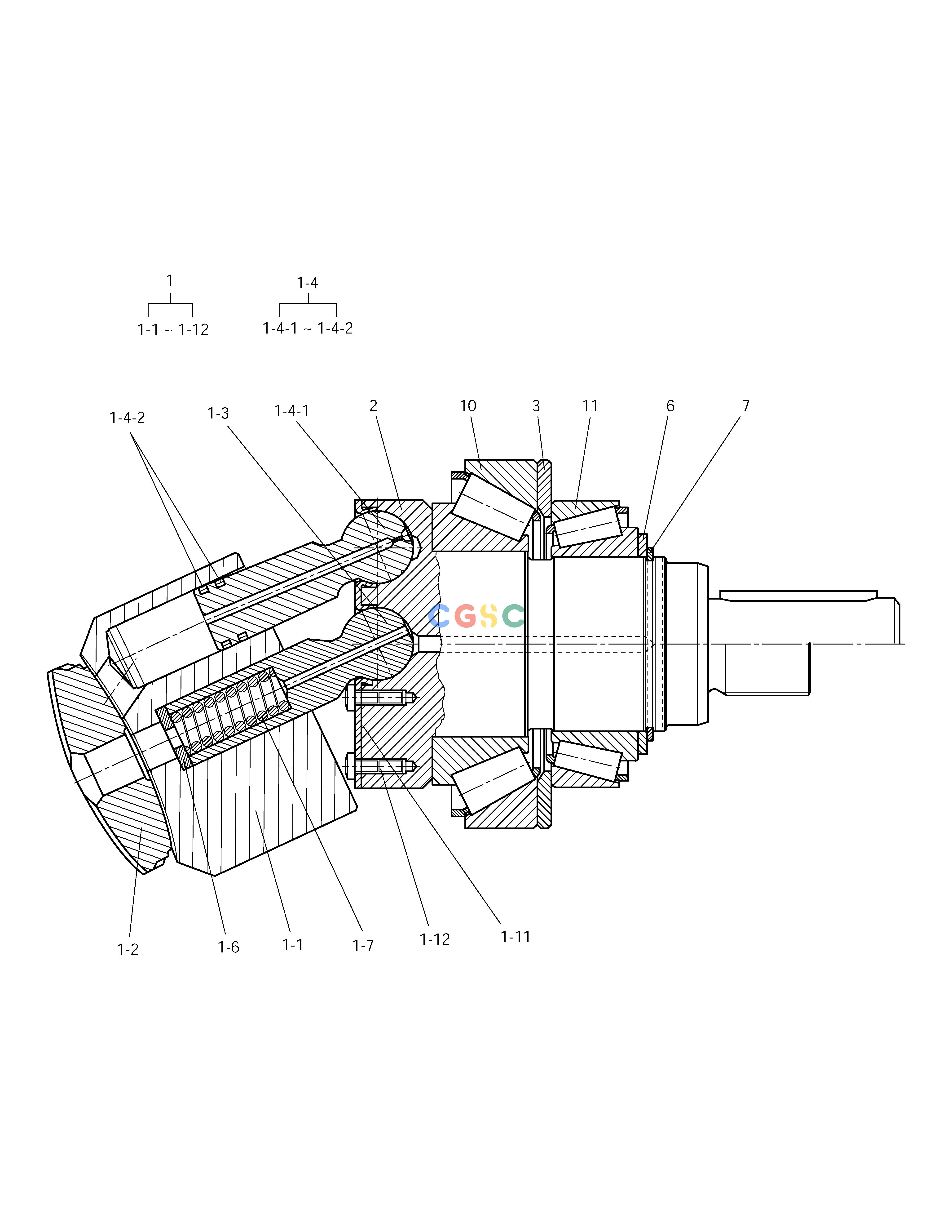 斗山零件查询ROTARY GROUP-TRAVEL MOTOR SOLAR 210W-V Doosan parts catalog online