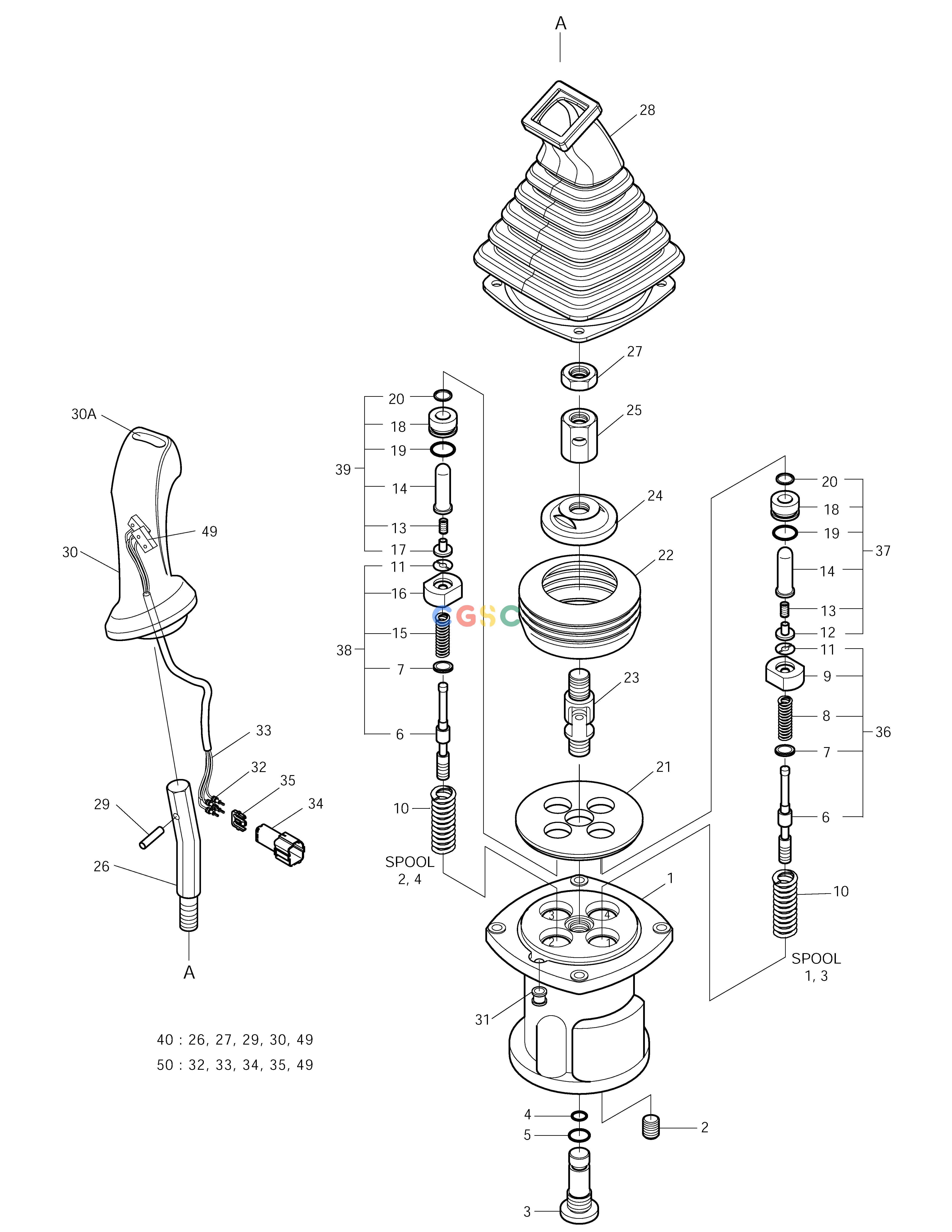 斗山零件查询REMOTE CONTROL VALVE SOLAR 210W-V Doosan parts catalog online