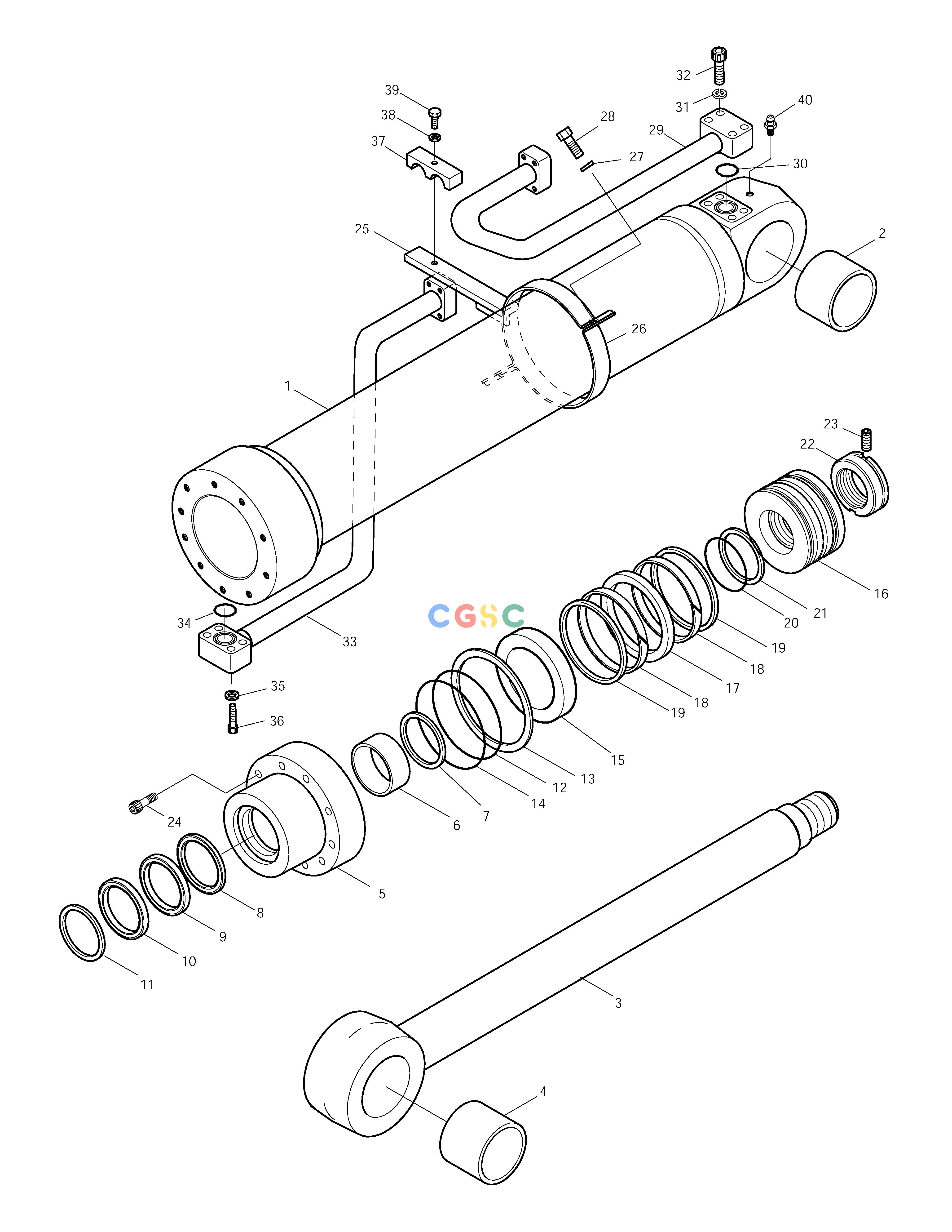 斗山零件查询BOOM CYLINDER-R.H. SOLAR 210W-V Doosan parts catalog online