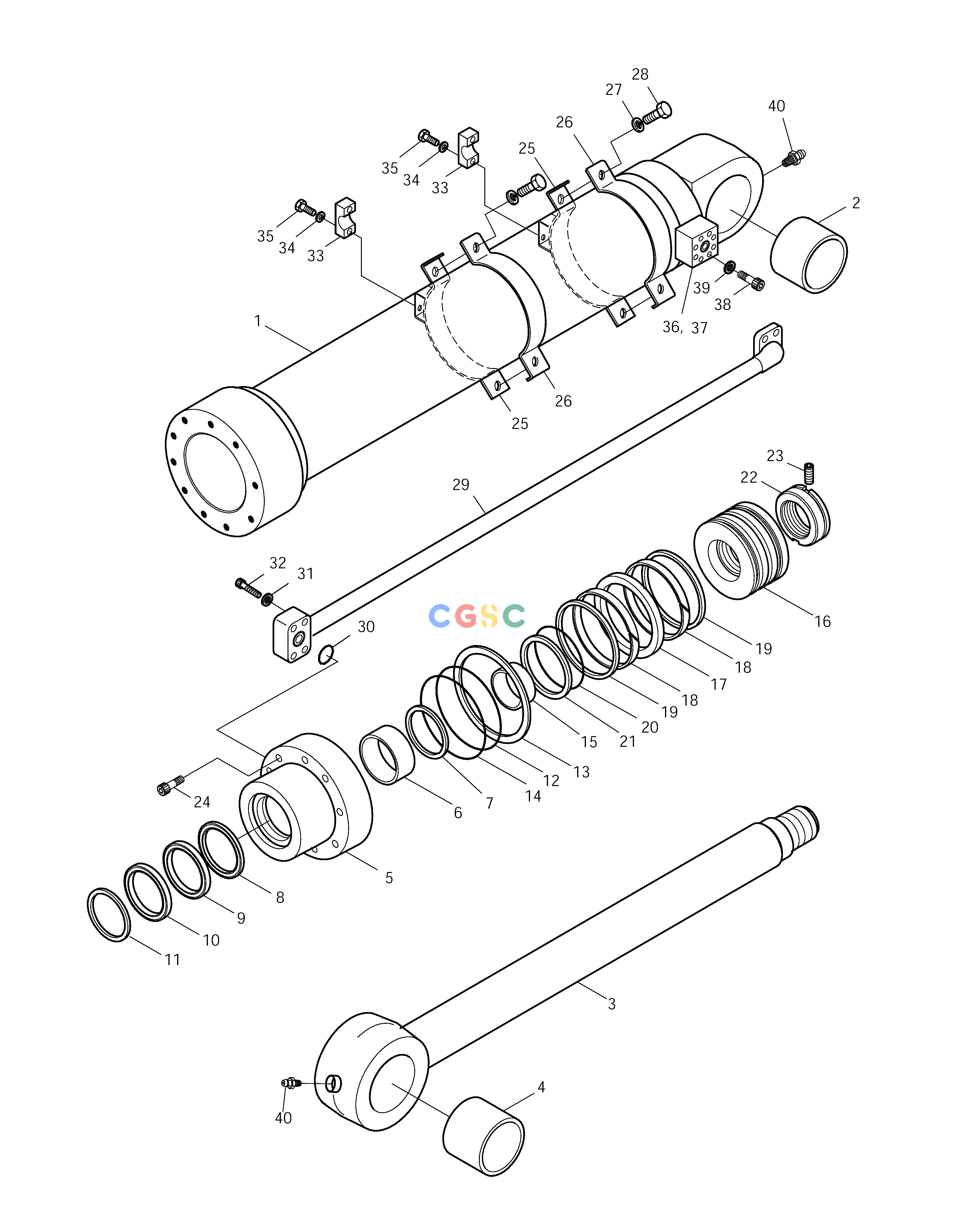 斗山零件查询BUCKET CYLINDER SOLAR 210W-V Doosan parts catalog online
