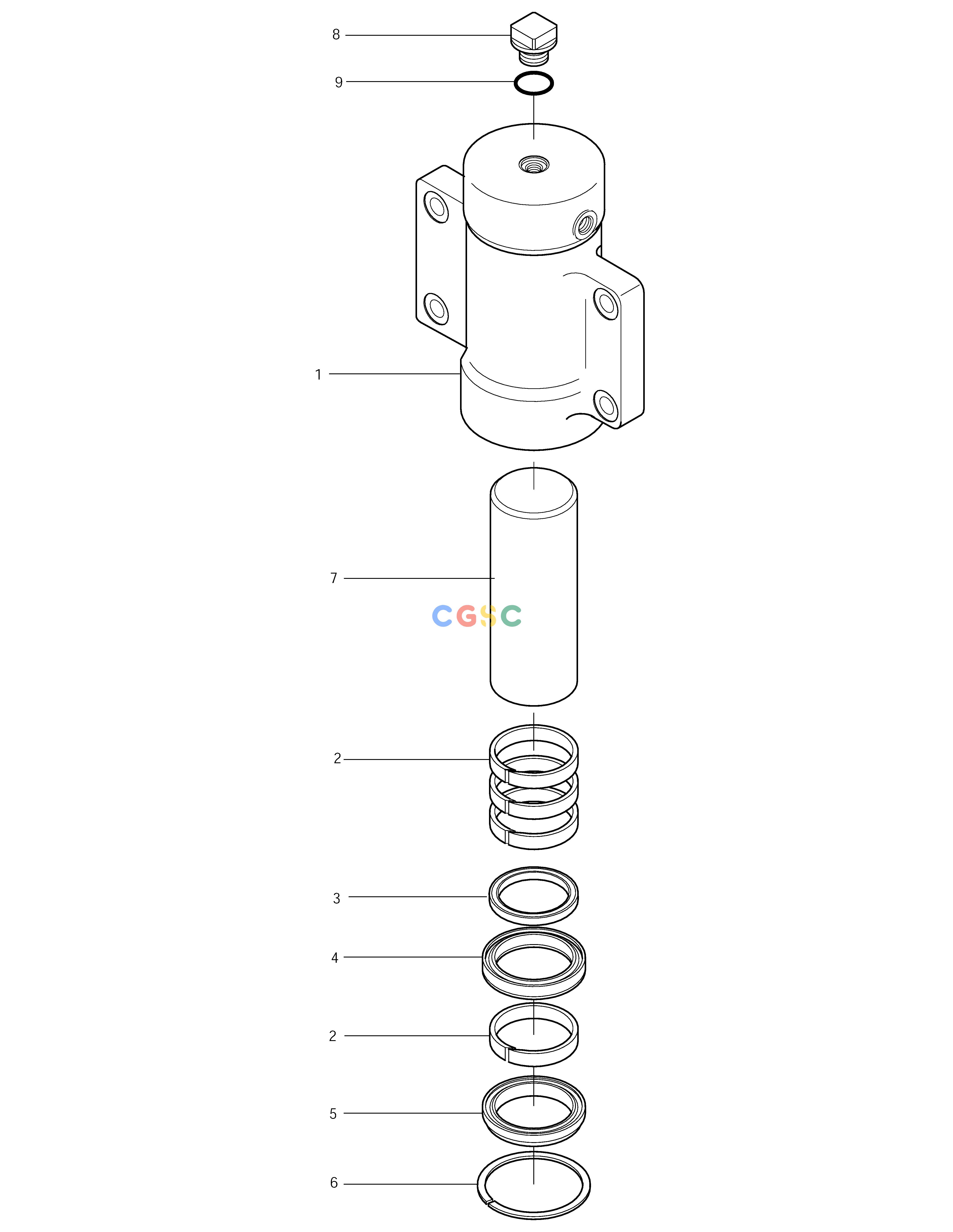 斗山零件查询CHOCKING CYLINDER-L.H SOLAR 210W-V Doosan parts catalog online