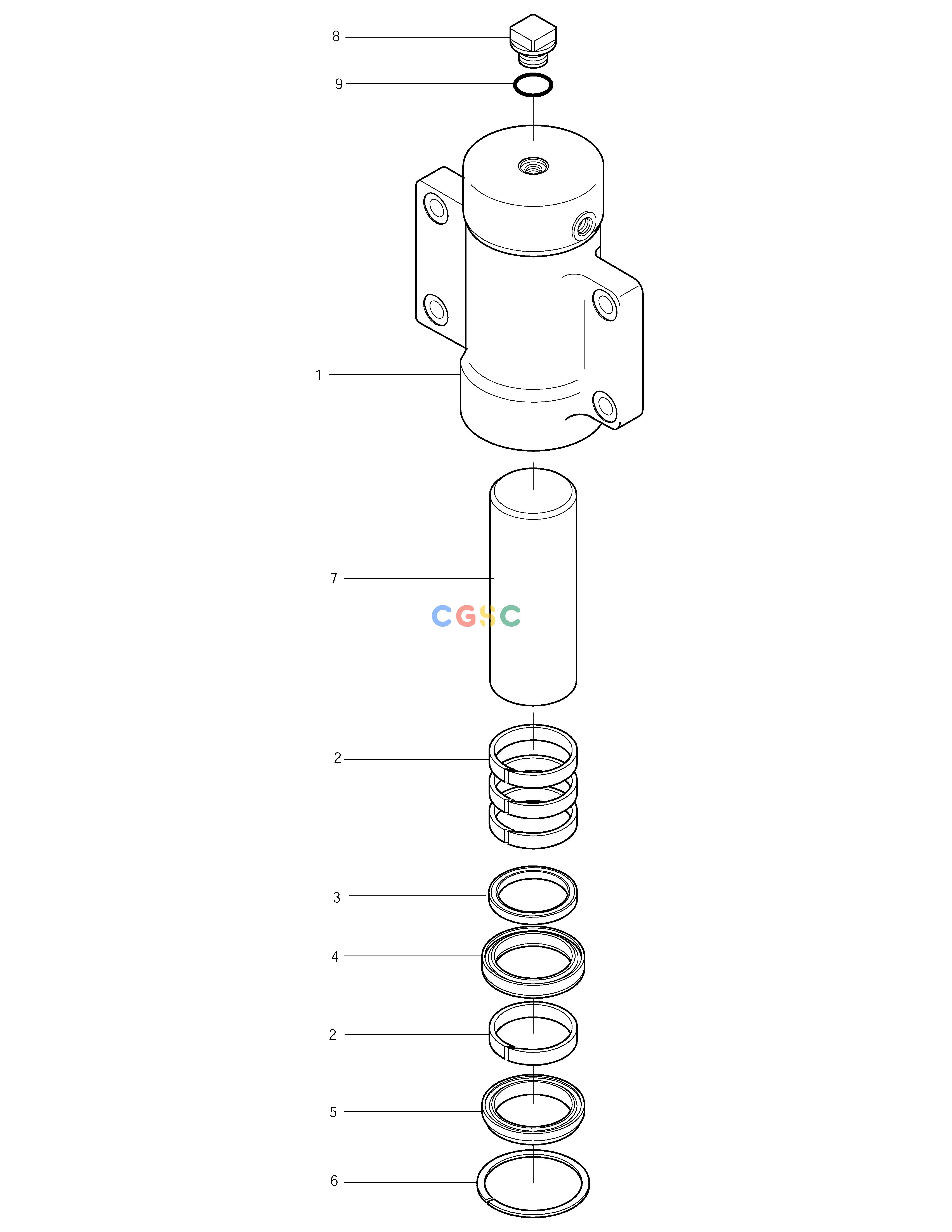 斗山零件查询CHOCKING CYLINDER-R.H SOLAR 210W-V Doosan parts catalog online