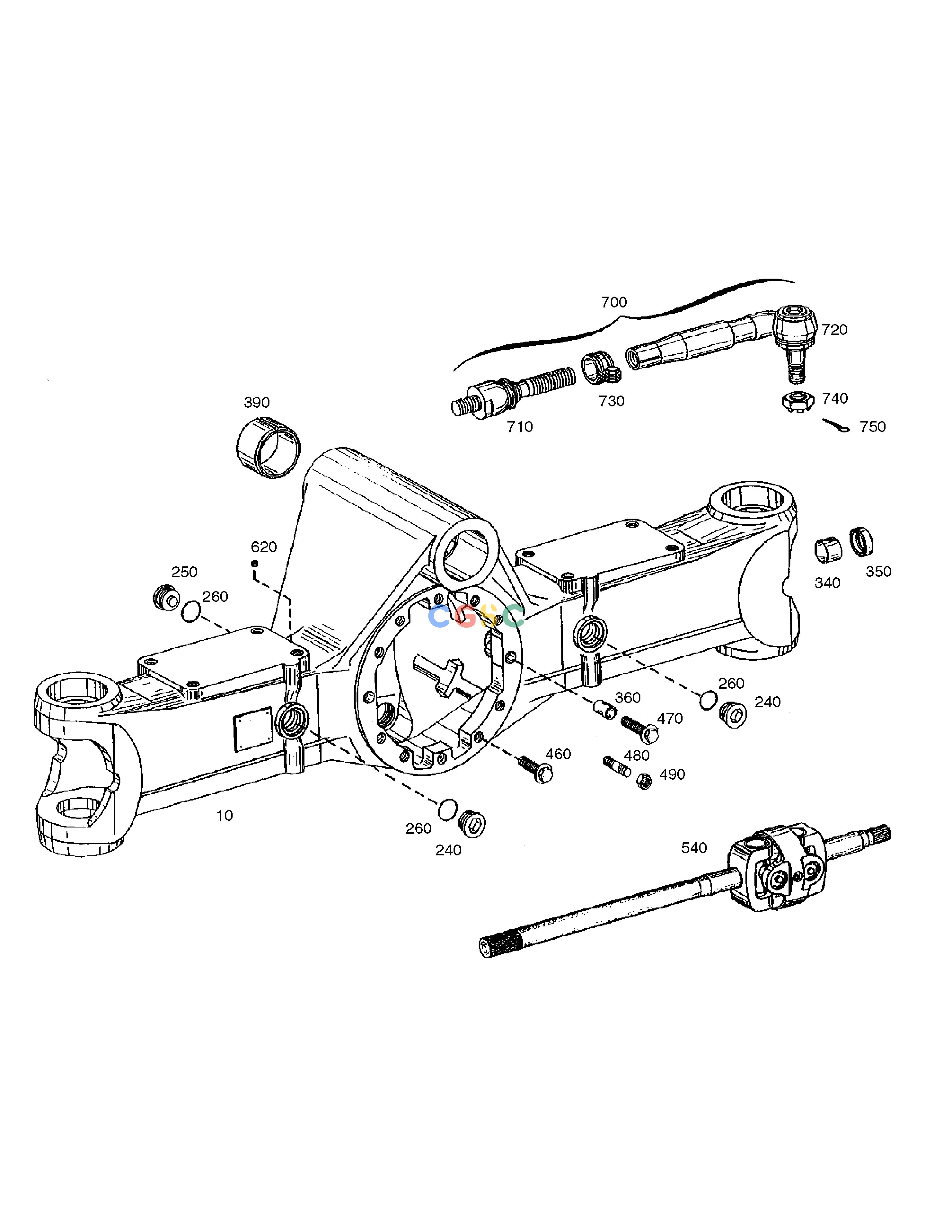 斗山零件查询AXLE CASING-FRONT AXLE SOLAR 210W-V Doosan parts catalog online