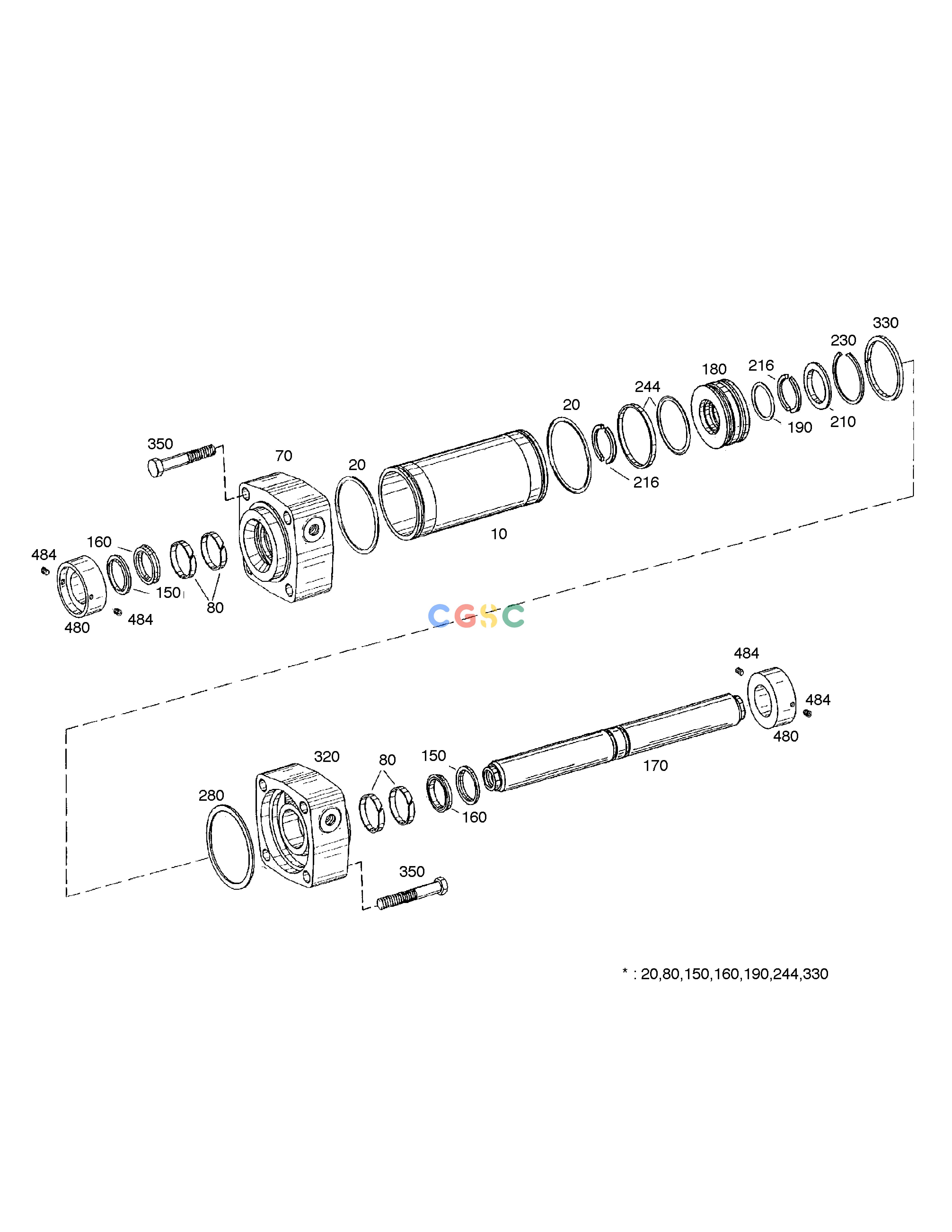 斗山零件查询STEERING CYLINDER-FRONT AXLE SOLAR 210W-V Doosan parts catalog online