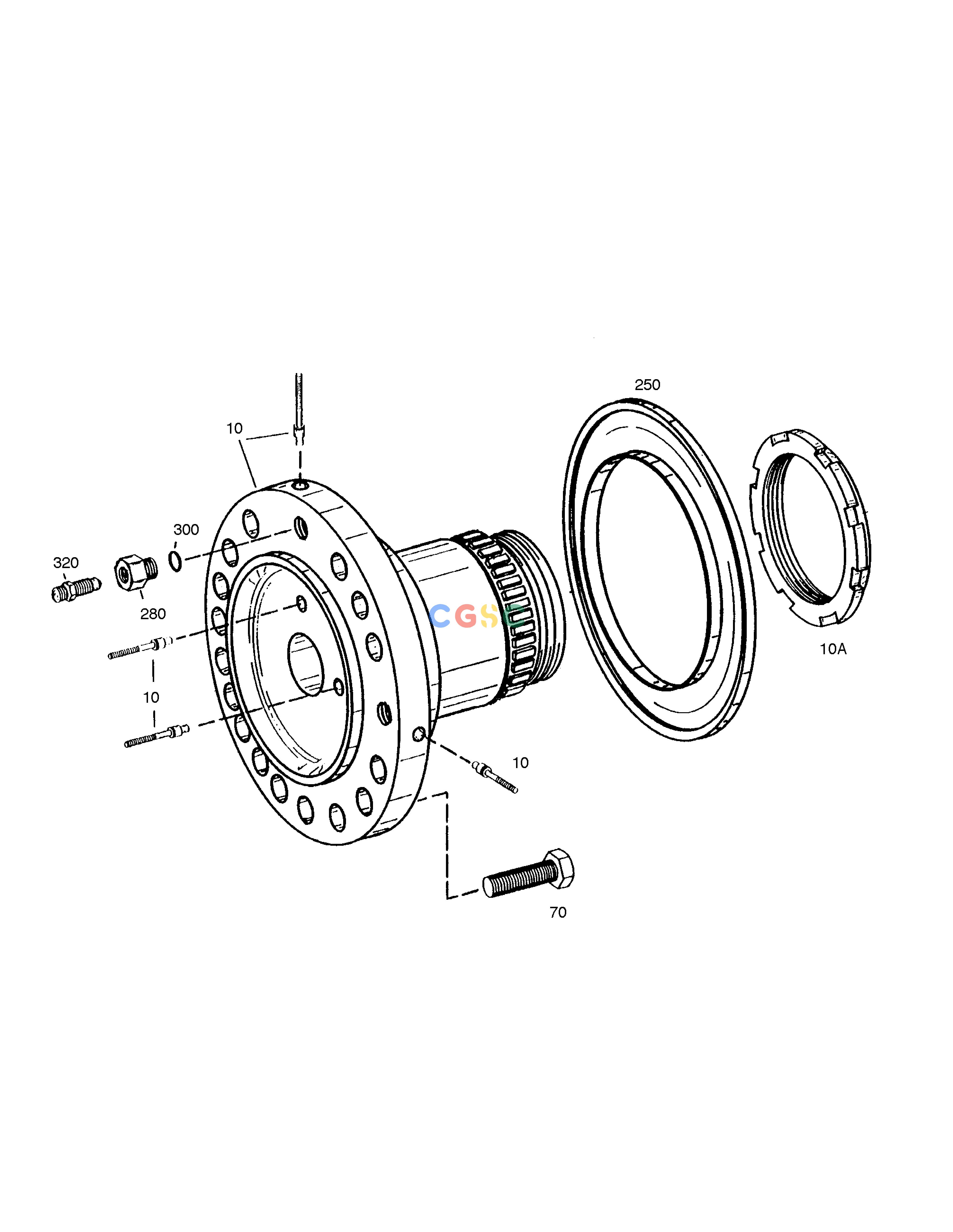 斗山零件查询HUB CARRIER-REAR AXLE SOLAR 210W-V Doosan parts catalog online