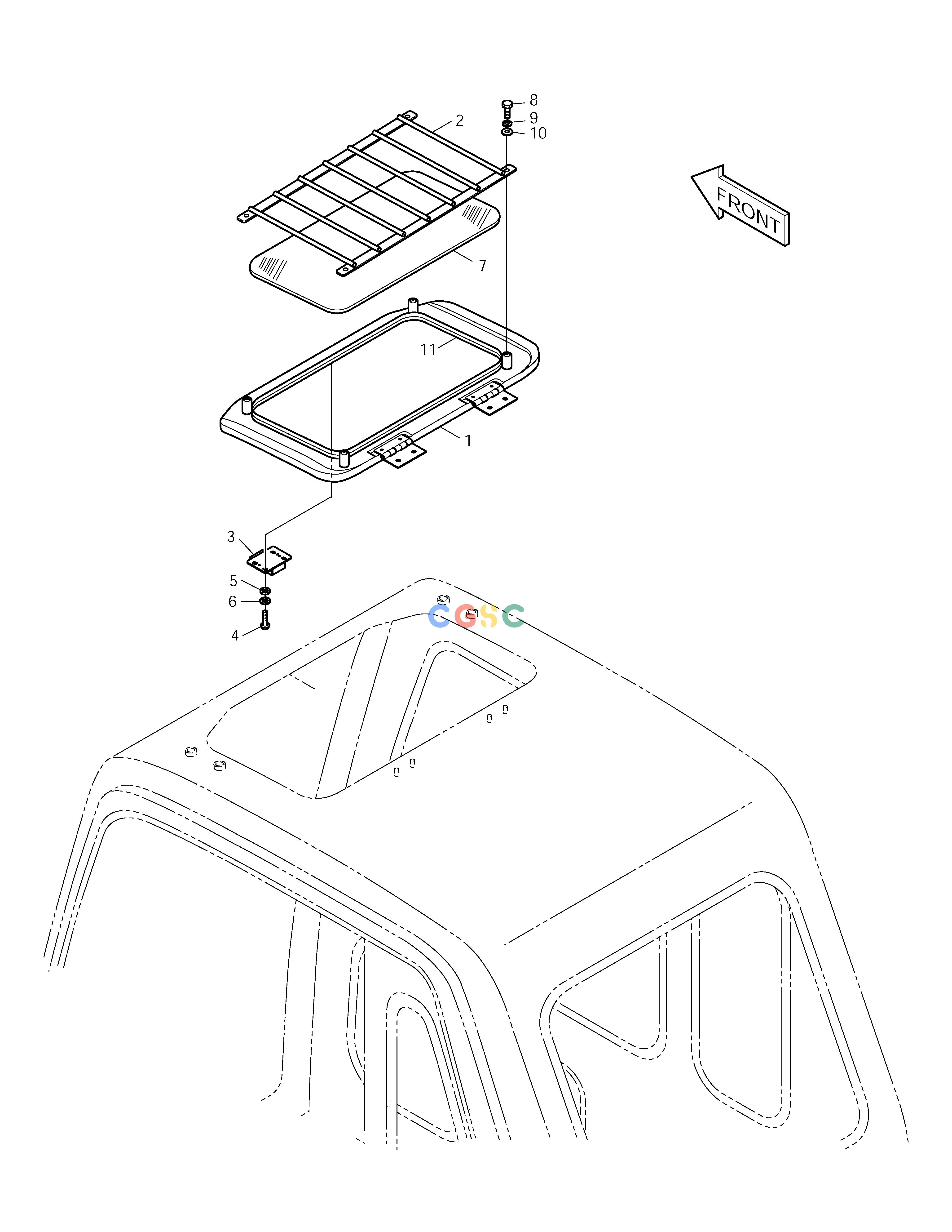 斗山零件查询SUN ROOF ASS'Y SOLAR 210W-V Doosan parts catalog online
