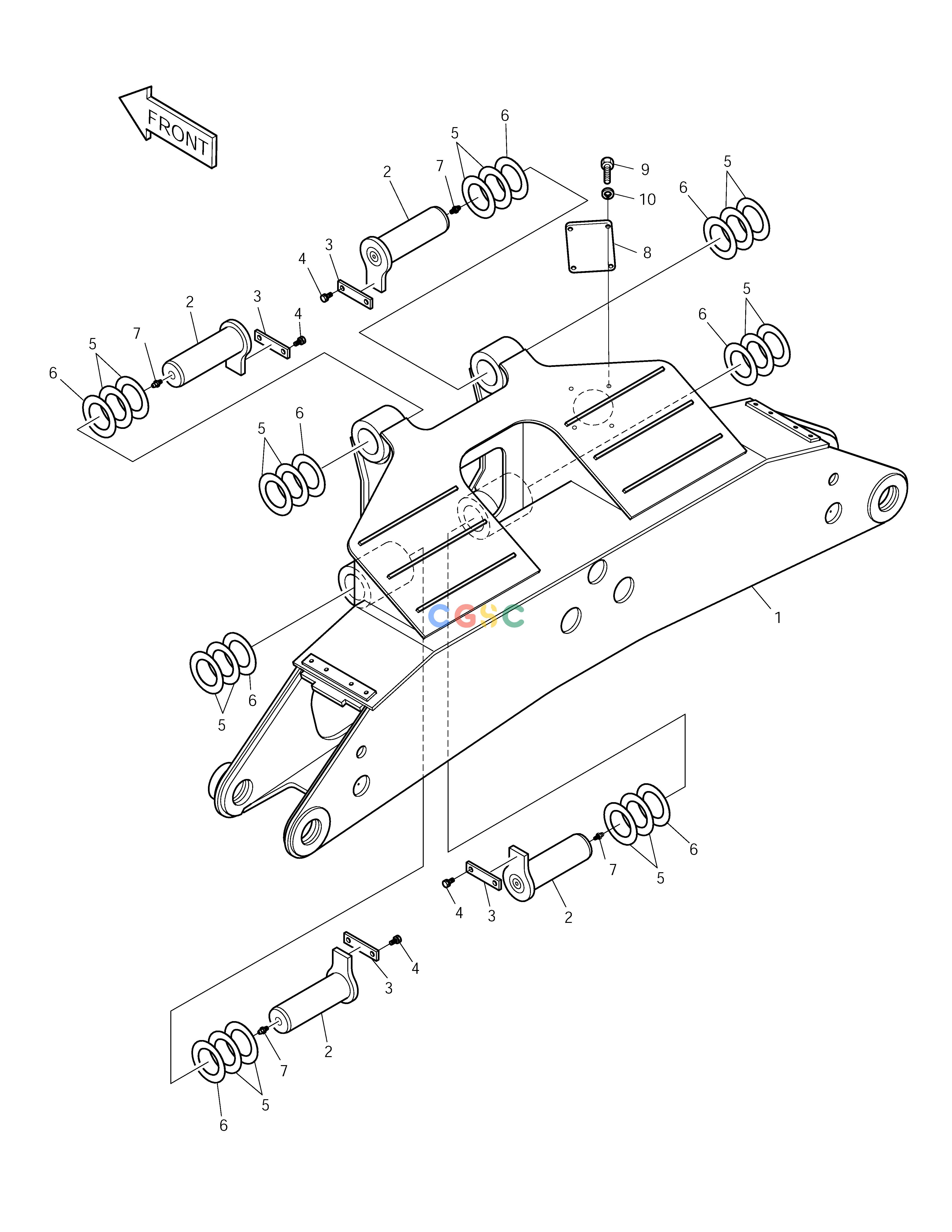 斗山零件查询OUTRIGGER-REAR SOLAR 210W-V Doosan parts catalog online