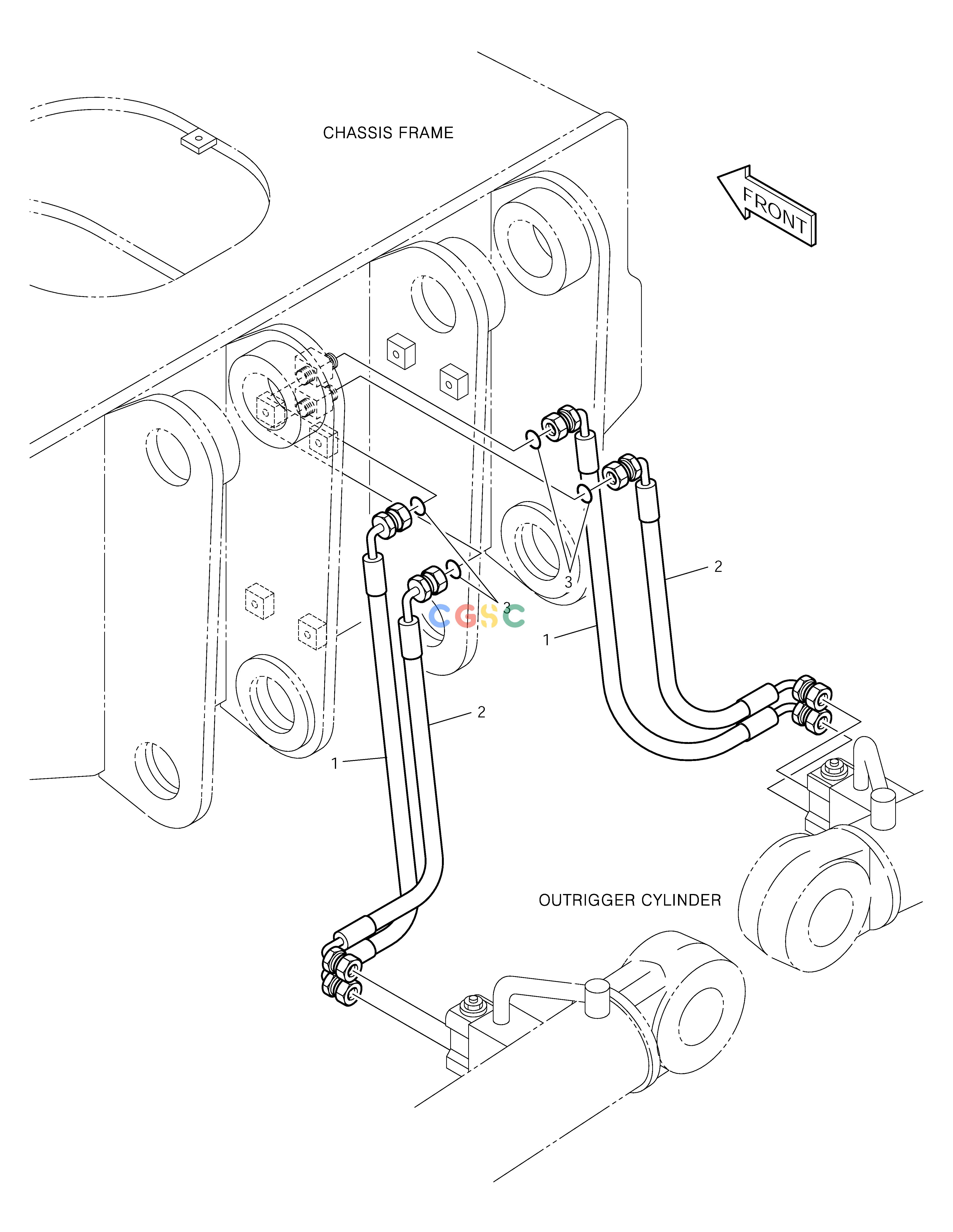 斗山零件查询OUTRIGGER PIPING-REAR SOLAR 210W-V Doosan parts catalog online