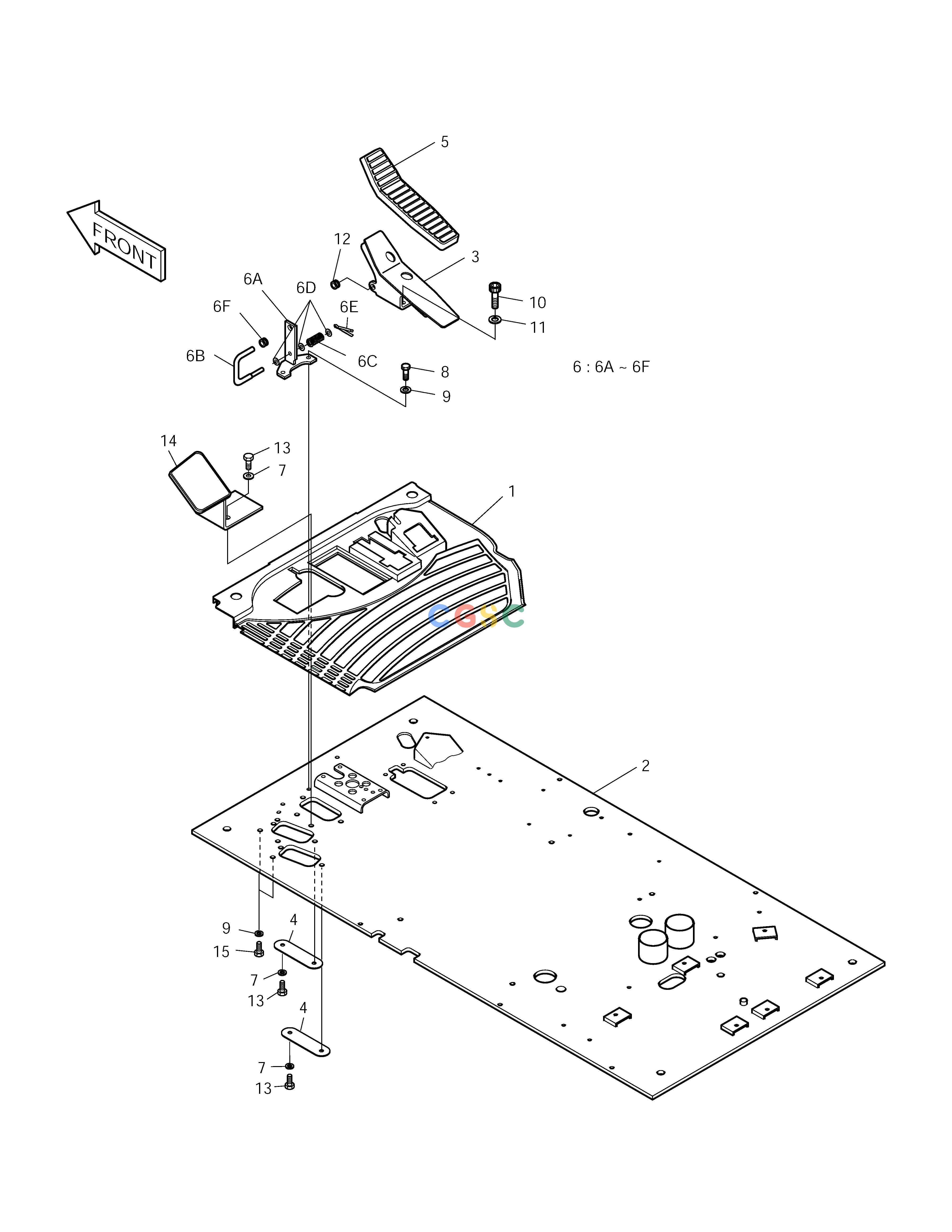 斗山零件查询FLOOR ASS'Y-ROTATING.TILTING.ARTI.(SINGLE) SOLAR 210W-V Doosan parts catalog online