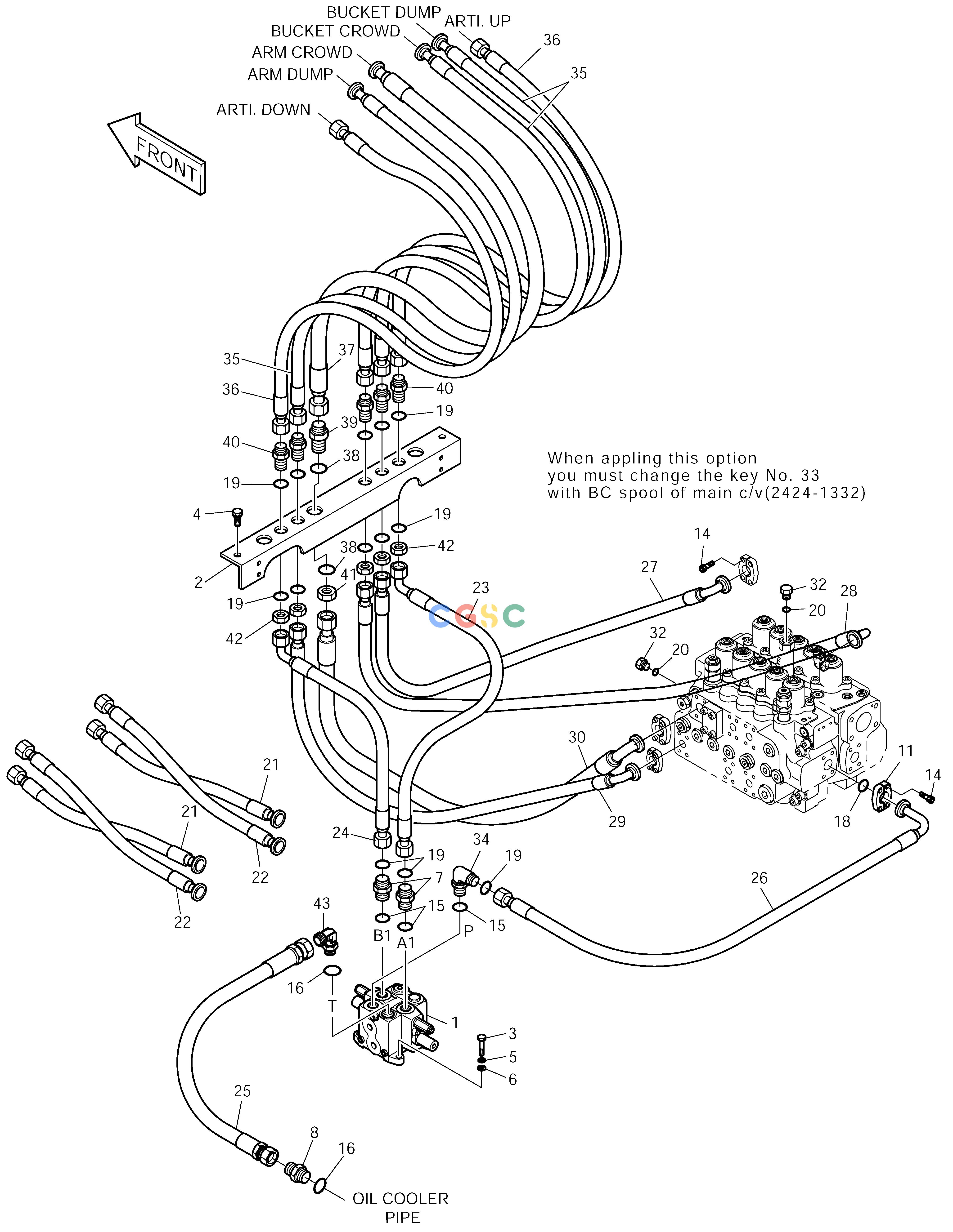 斗山零件查询MAIN PIPING-ARTI.BOOM SOLAR 210W-V Doosan parts catalog online