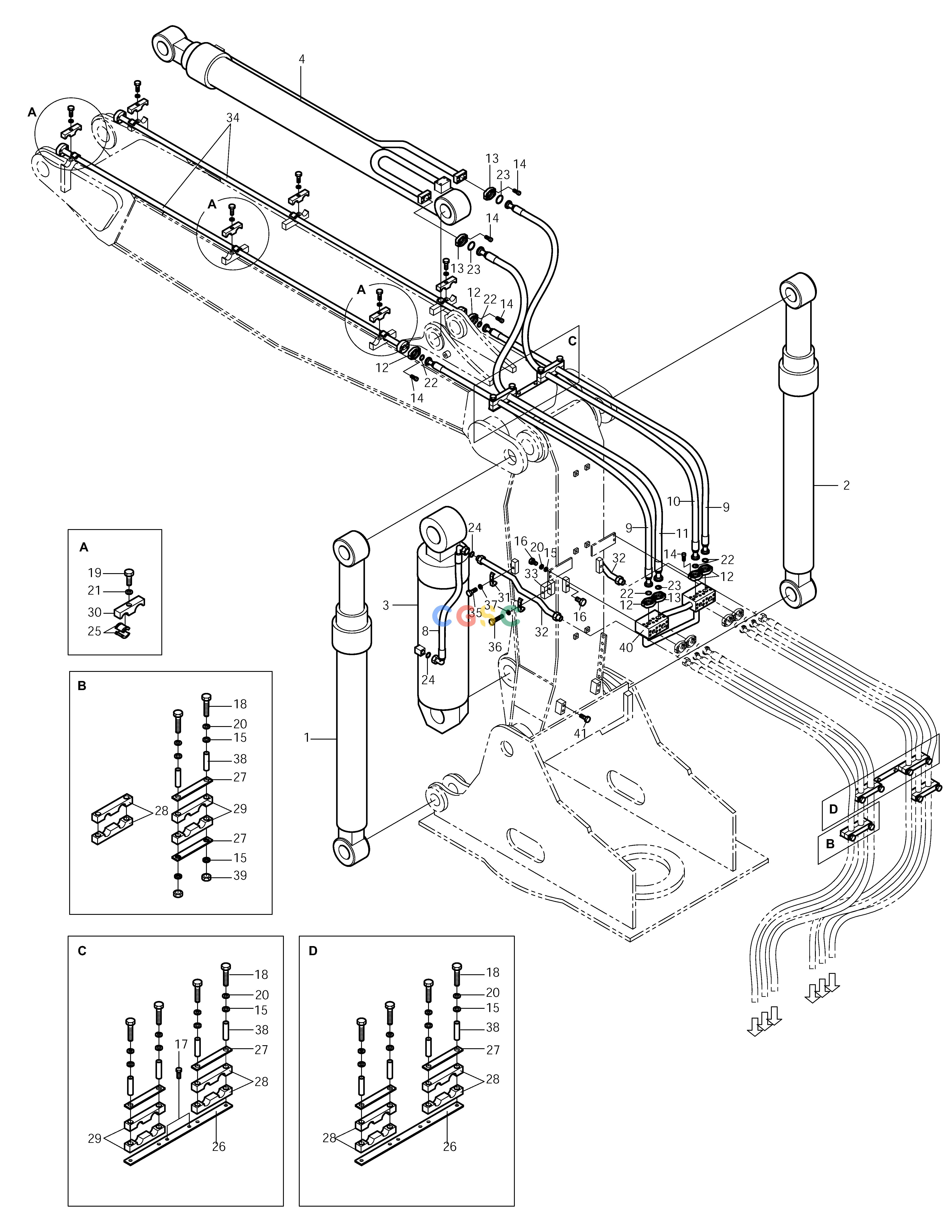 斗山零件查询BOOM PIPING-ARTI.BOOM SOLAR 210W-V Doosan parts catalog online