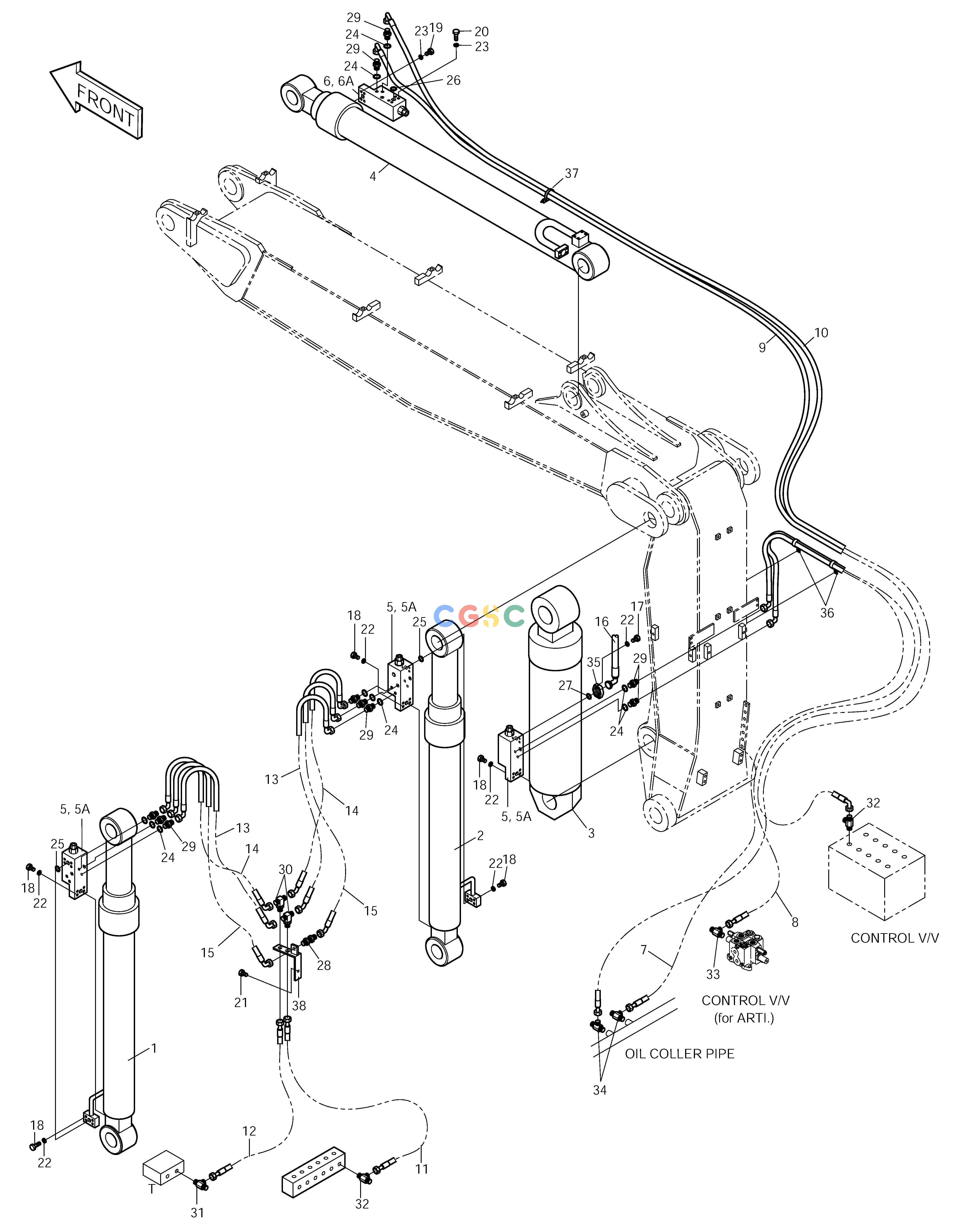 斗山零件查询LOCK VALVE PIPING-ARTI.BOOM SOLAR 210W-V Doosan parts catalog online