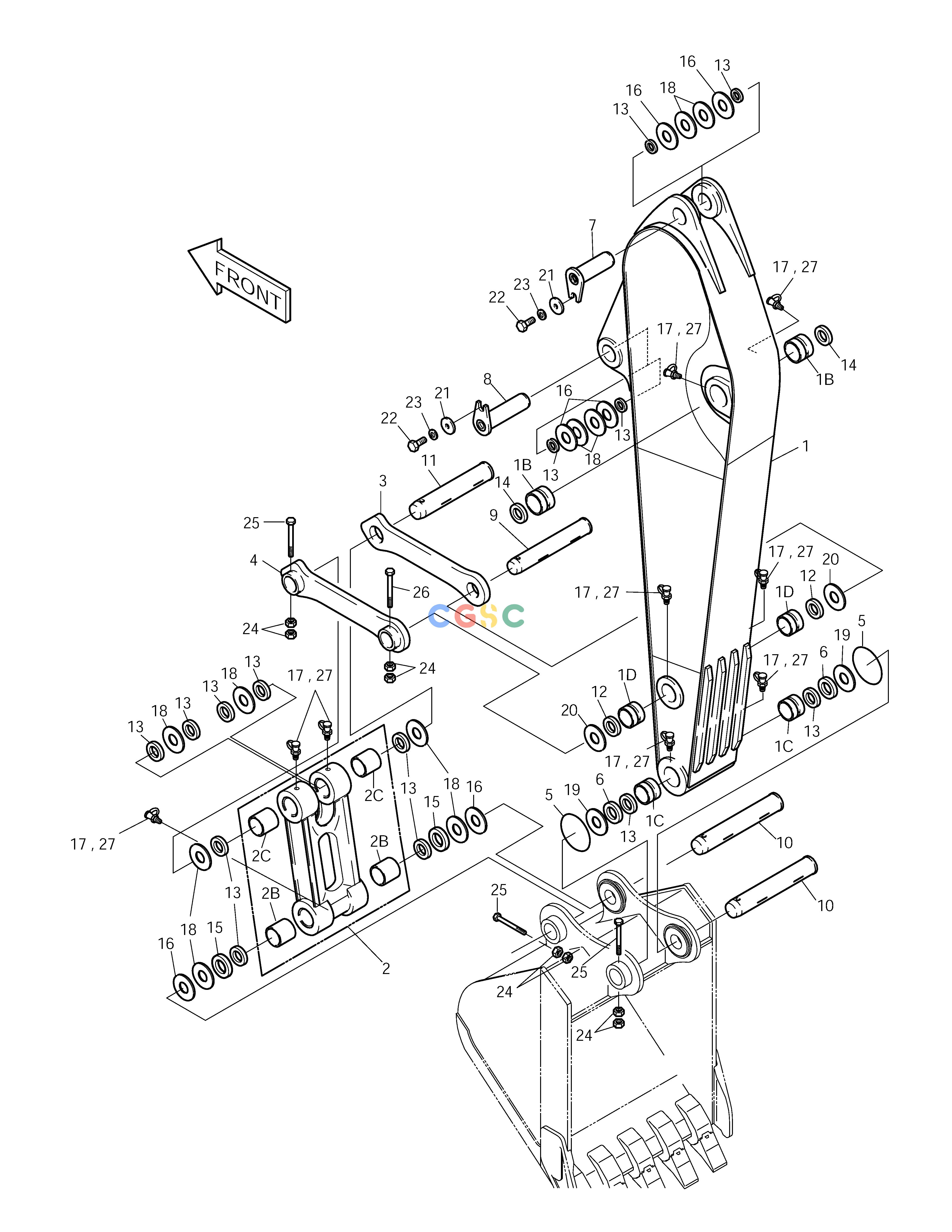 斗山零件查询ARM-2.65m SOLAR 210W-V Doosan parts catalog online