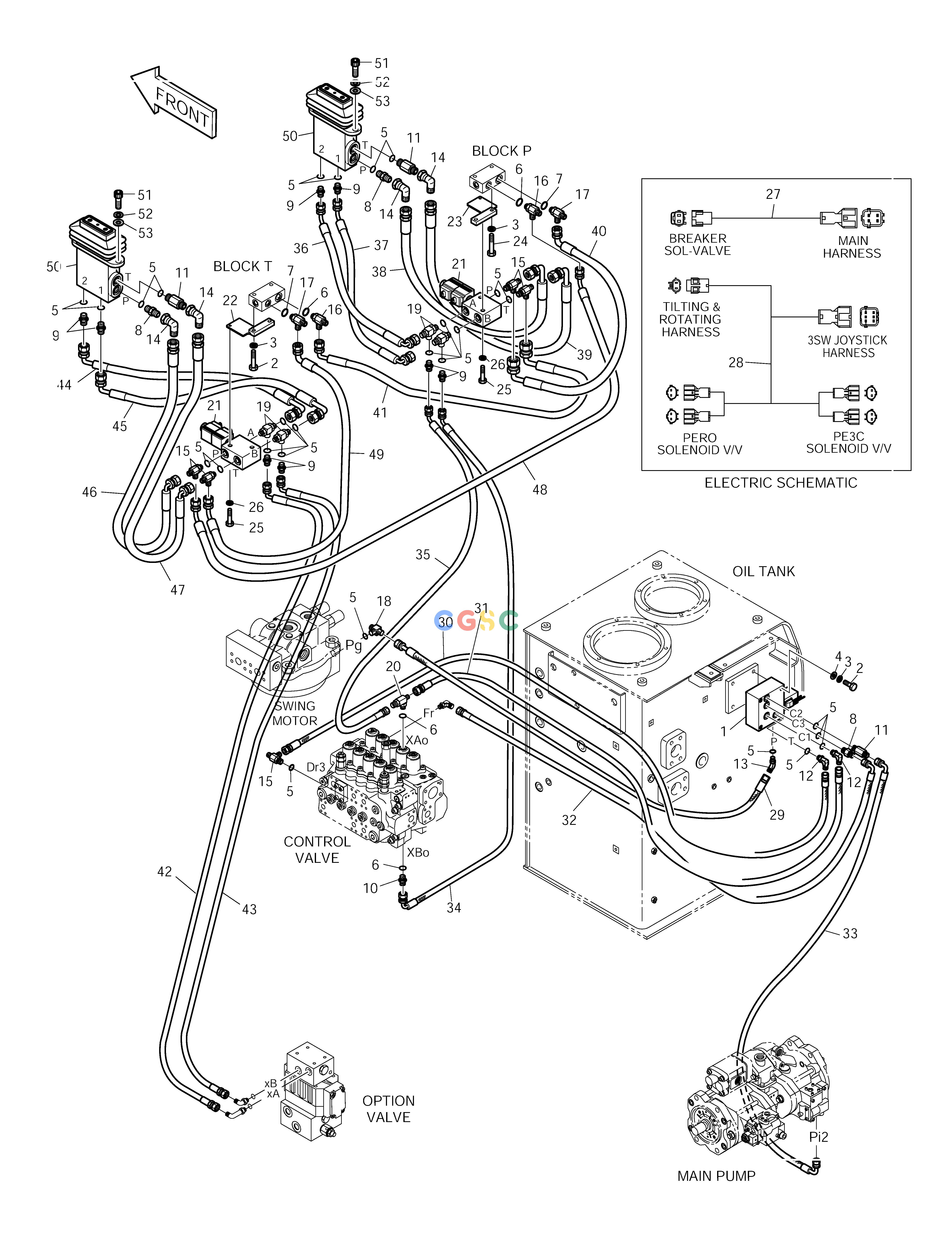 斗山零件查询PILOT PIPING-PE3C & PERO SOLAR 210W-V Doosan parts catalog online