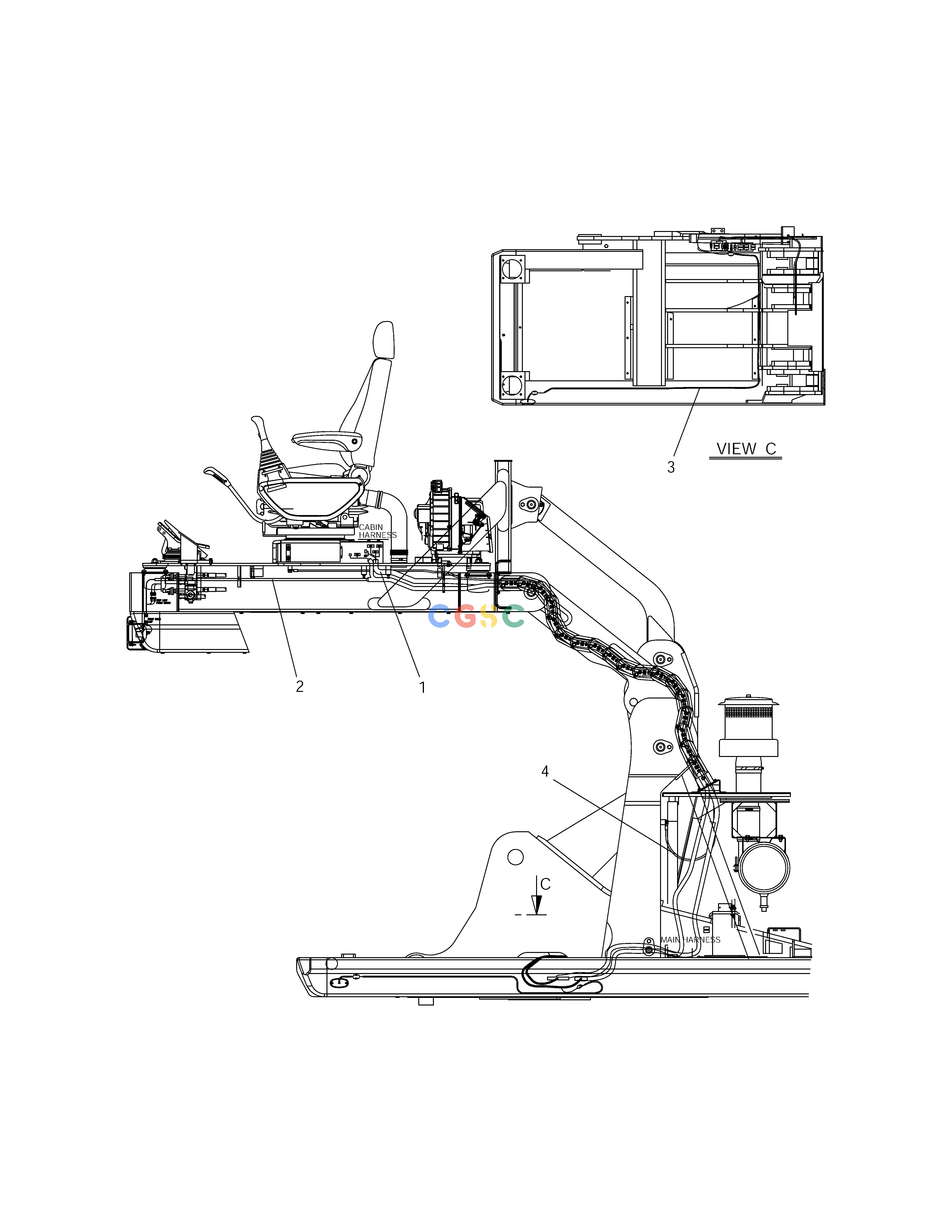 斗山零件查询HARNESS EXTEND-MATERIAL HANDLING SOLAR 210W-V Doosan parts catalog online