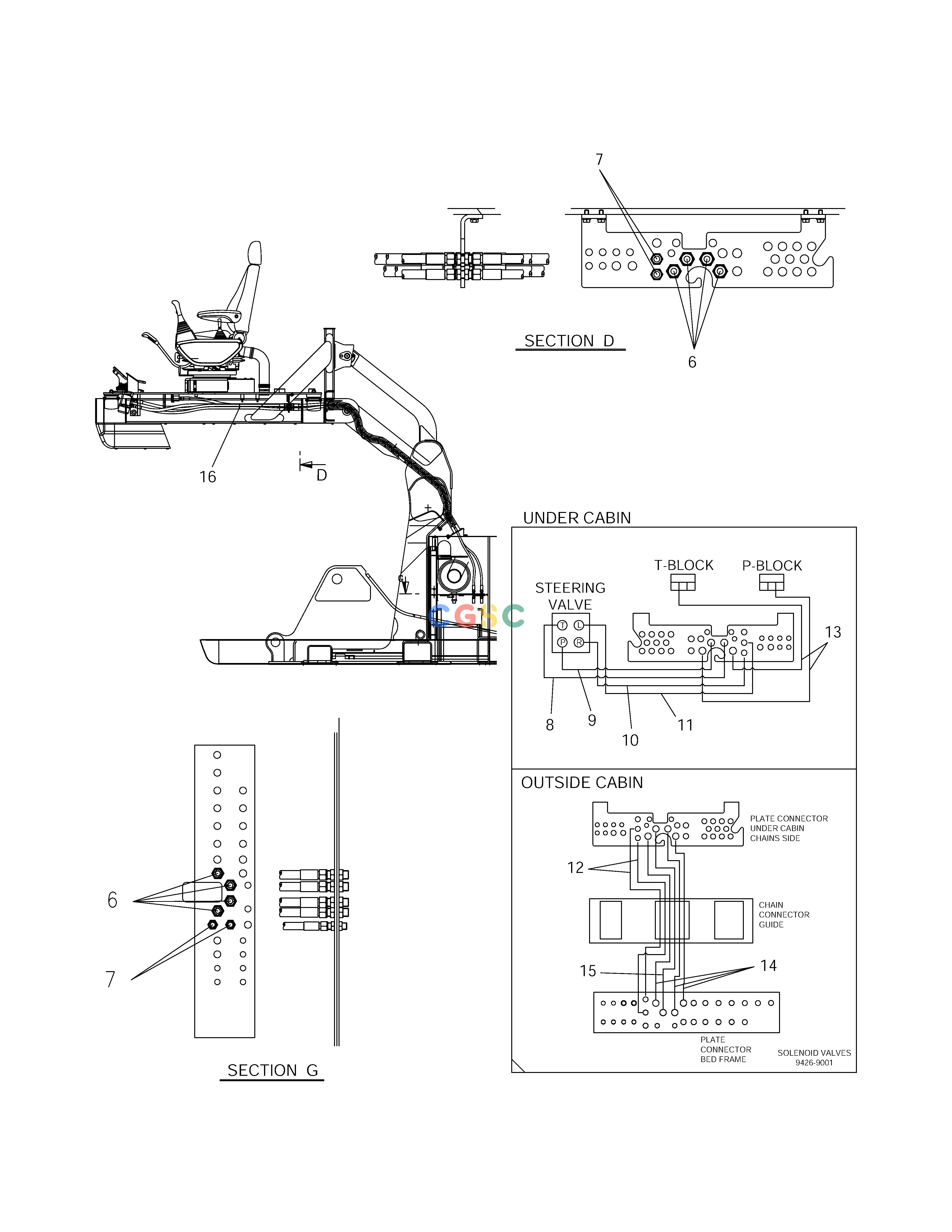 斗山零件查询PILOT PIPING STEERING-MATERIAL HANDLING SOLAR 210W-V Doosan parts catalog online
