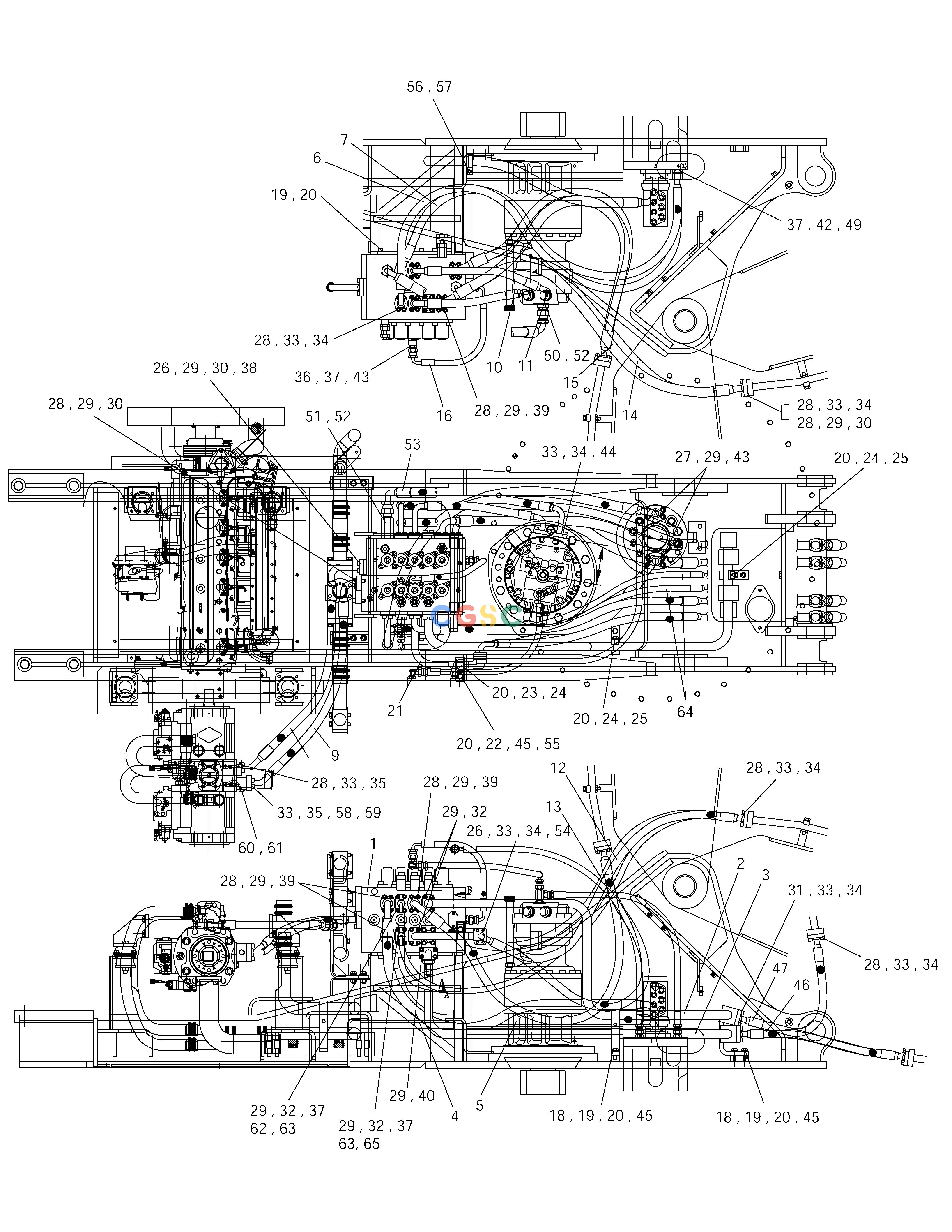 斗山零件查询MAIN PIPING-MATERIAL HANDLING SOLAR 210W-V Doosan parts catalog online