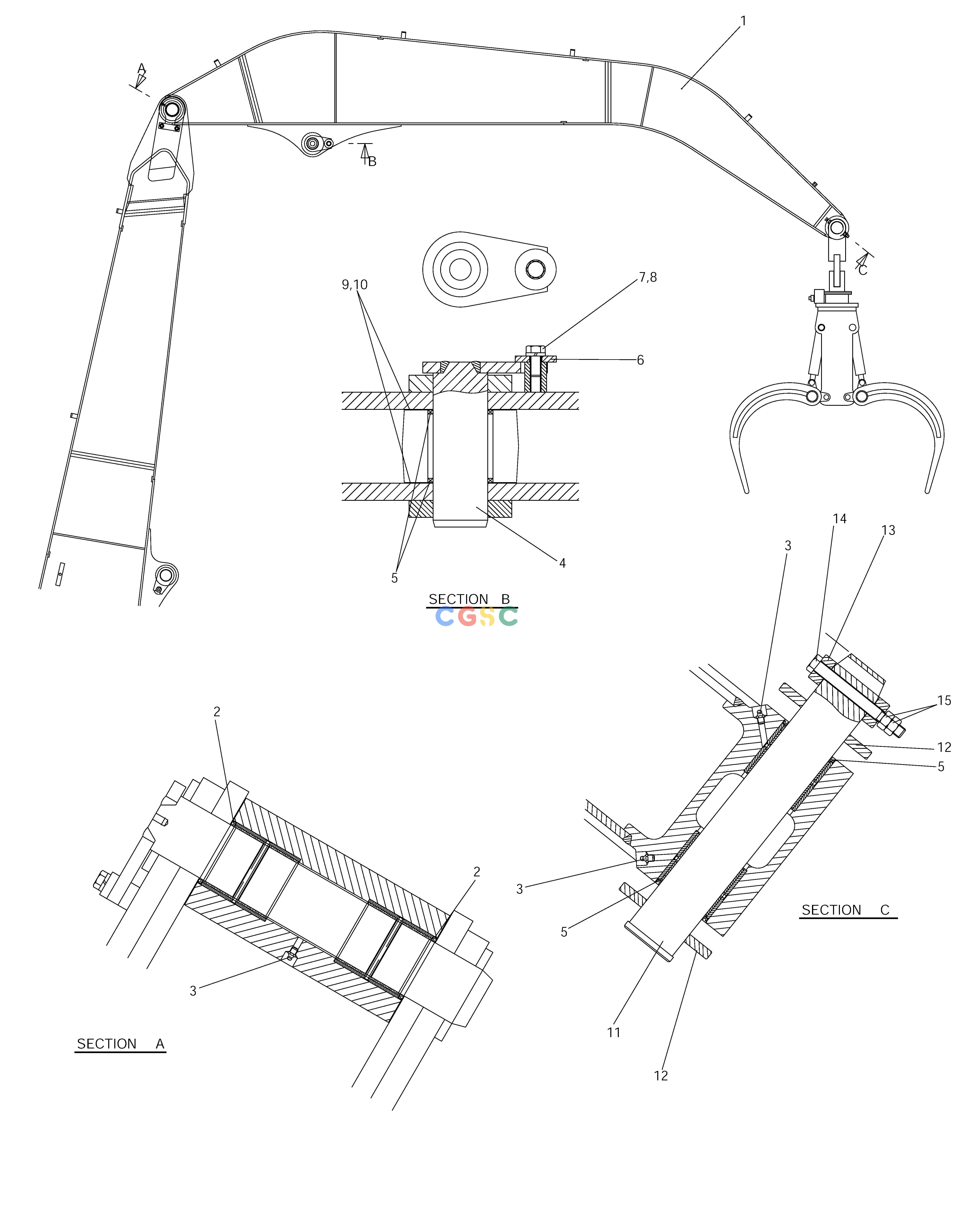 斗山零件查询ARM ASS'Y-MATERIAL HANDLING SOLAR 210W-V Doosan parts catalog online