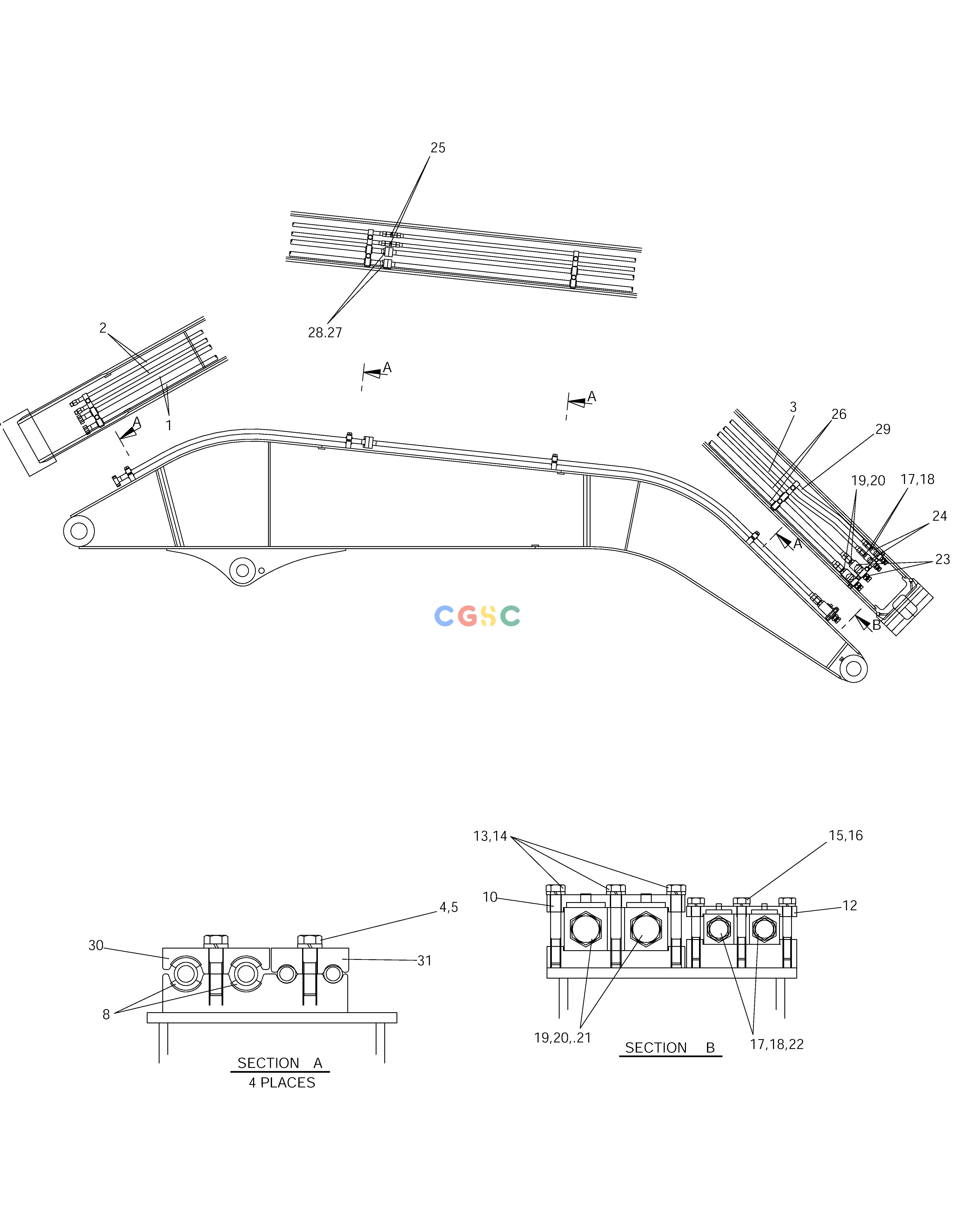 斗山零件查询ARM PIPING-MATERIAL HANDLING SOLAR 210W-V Doosan parts catalog online