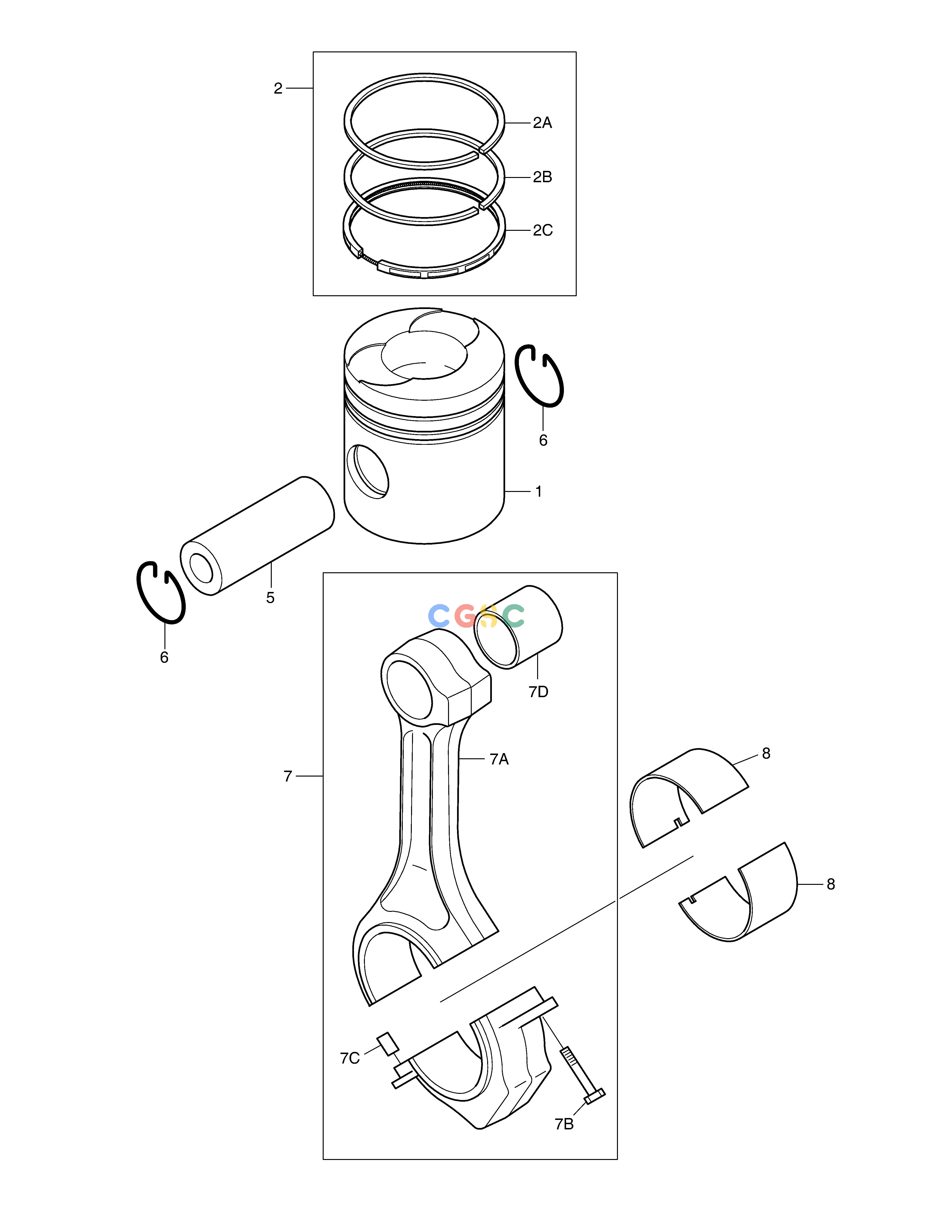 斗山零件查询PISTON MEGA 250-V (S/N 3001~) Doosan parts catalog online