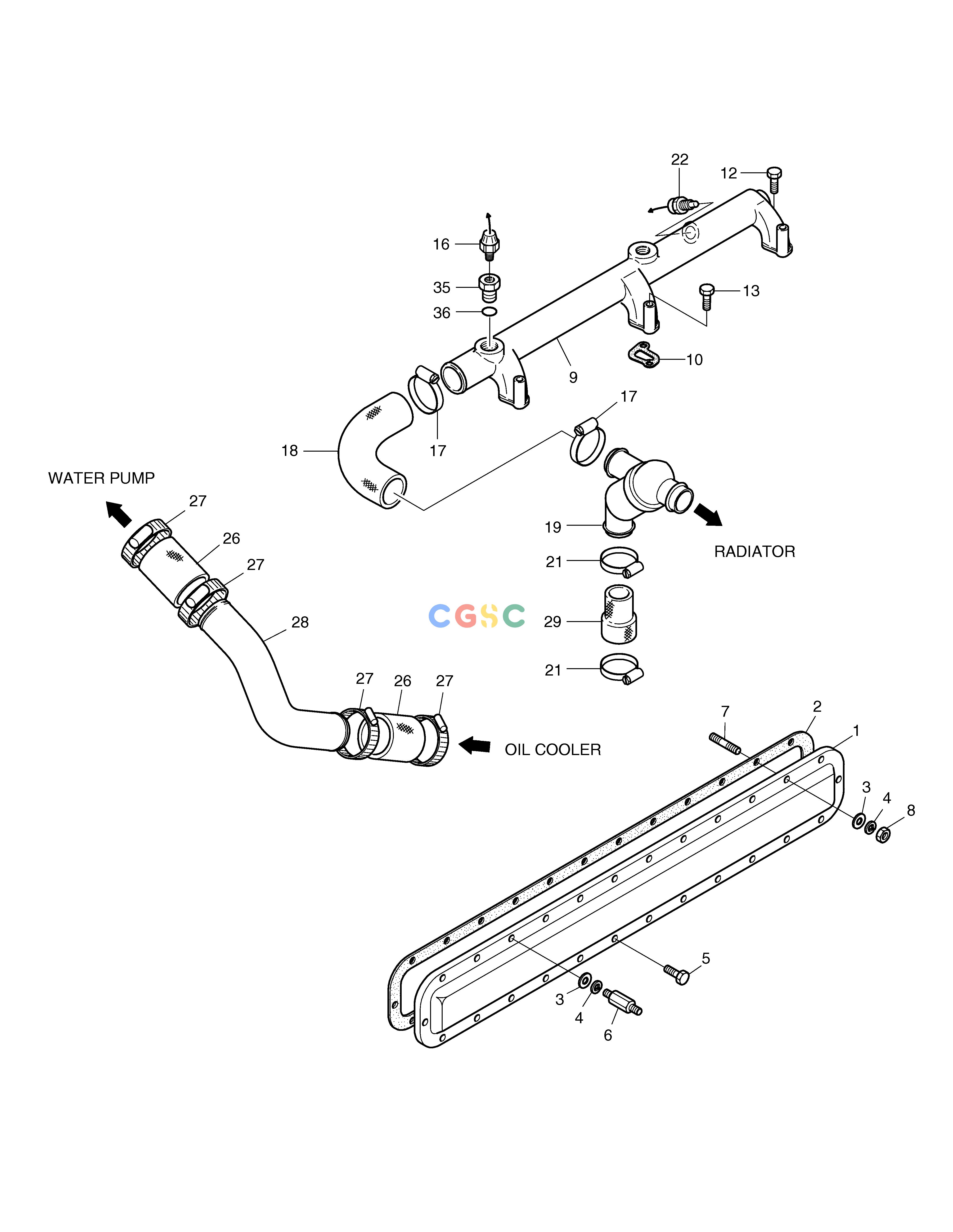 斗山零件查询COOLING SYSTEM MEGA 250-V (S/N 3001~) Doosan parts catalog online