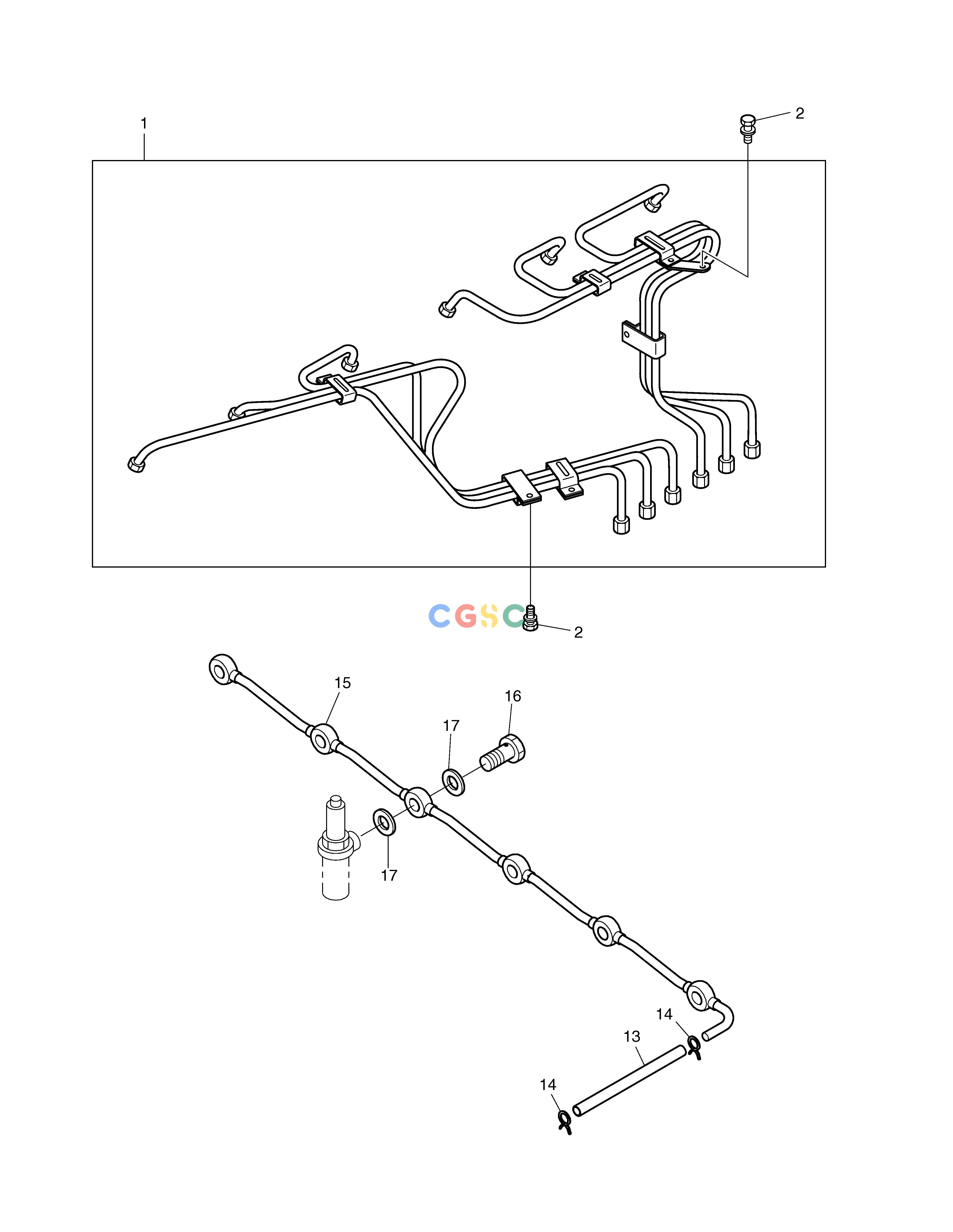 斗山零件查询INJECTION PIPE MEGA 250-V (S/N 3001~) Doosan parts catalog online