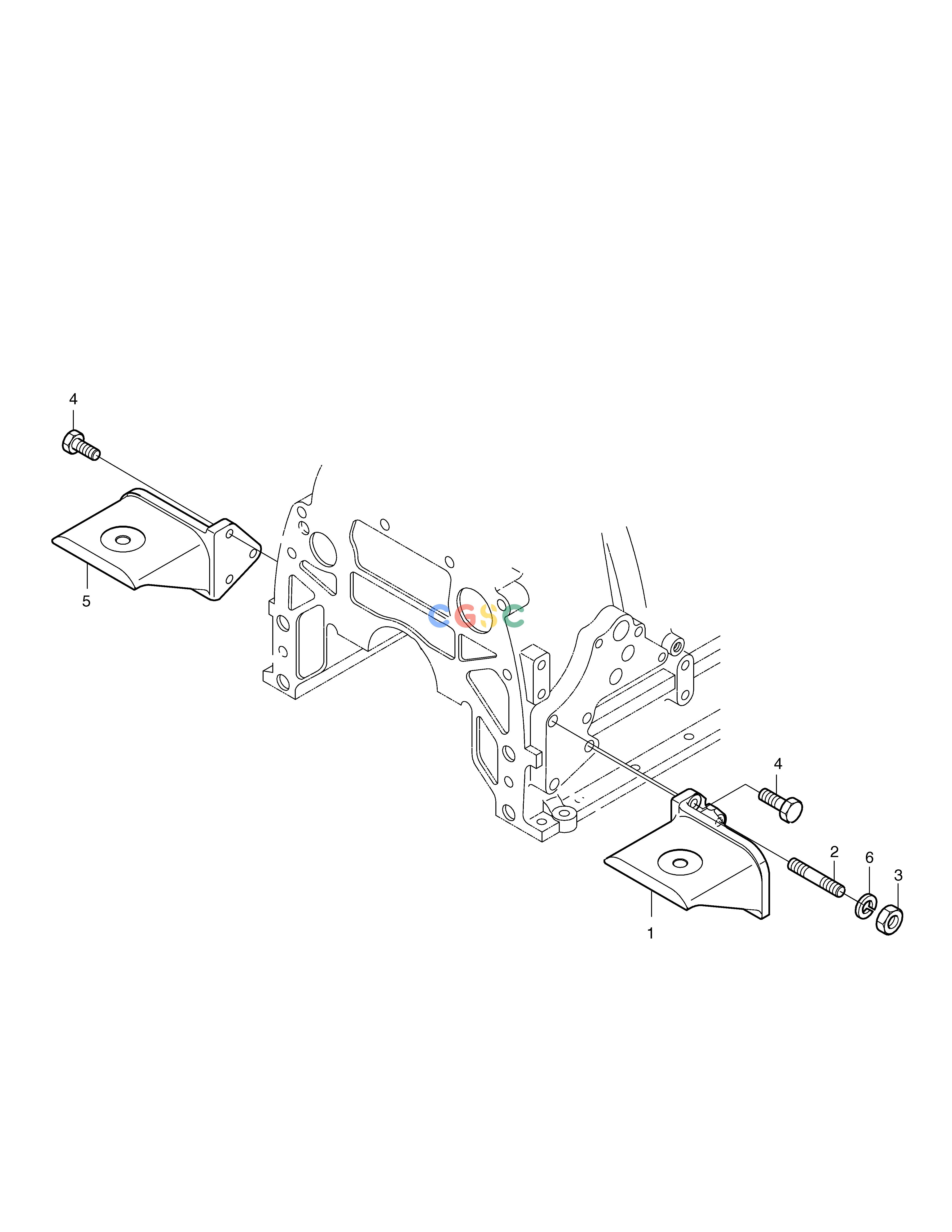 斗山零件查询ENGINE MOUNTING MEGA 250-V (S/N 3001~) Doosan parts catalog online