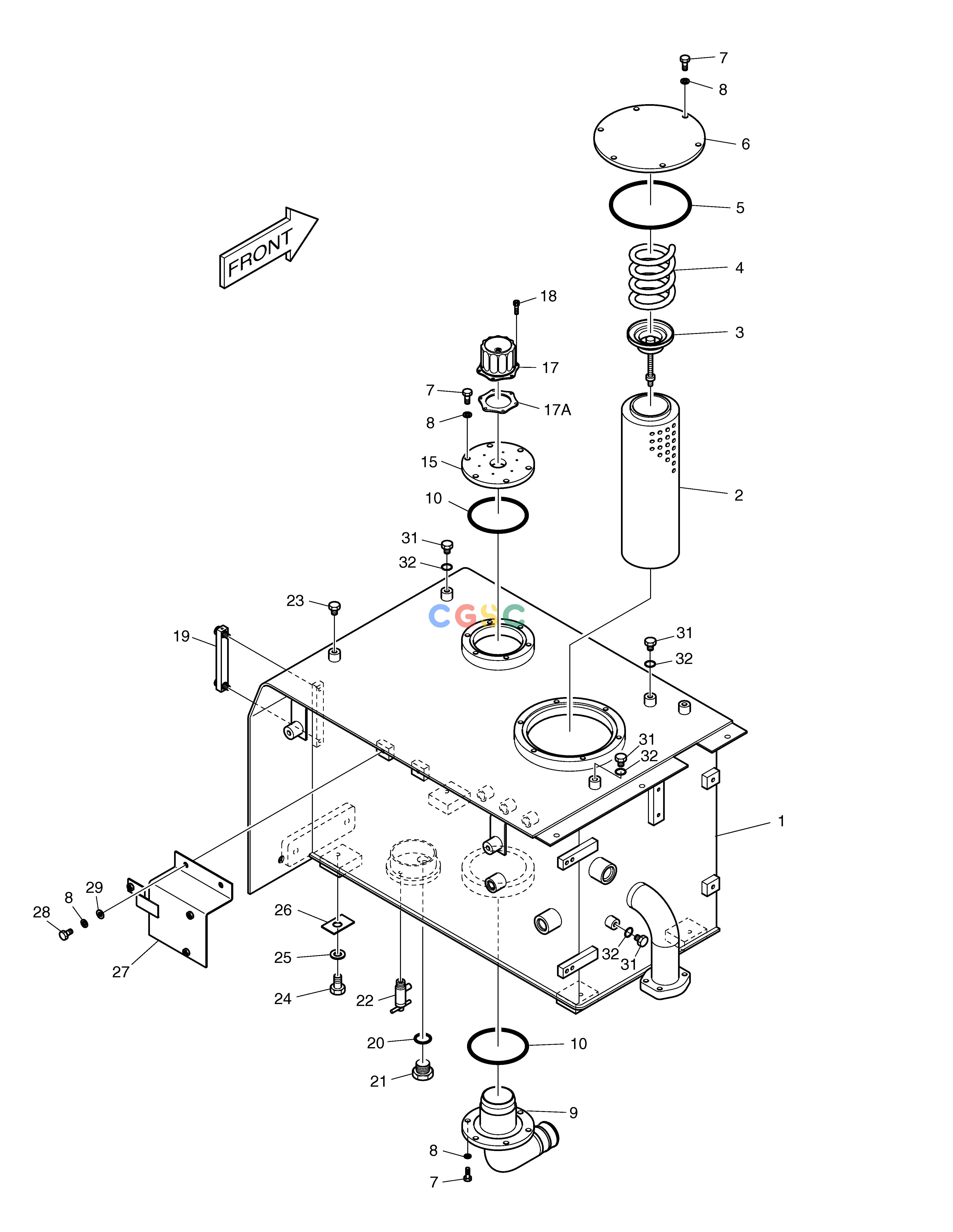 斗山零件查询OIL TANK MEGA 250-V (S/N 3001~) Doosan parts catalog online