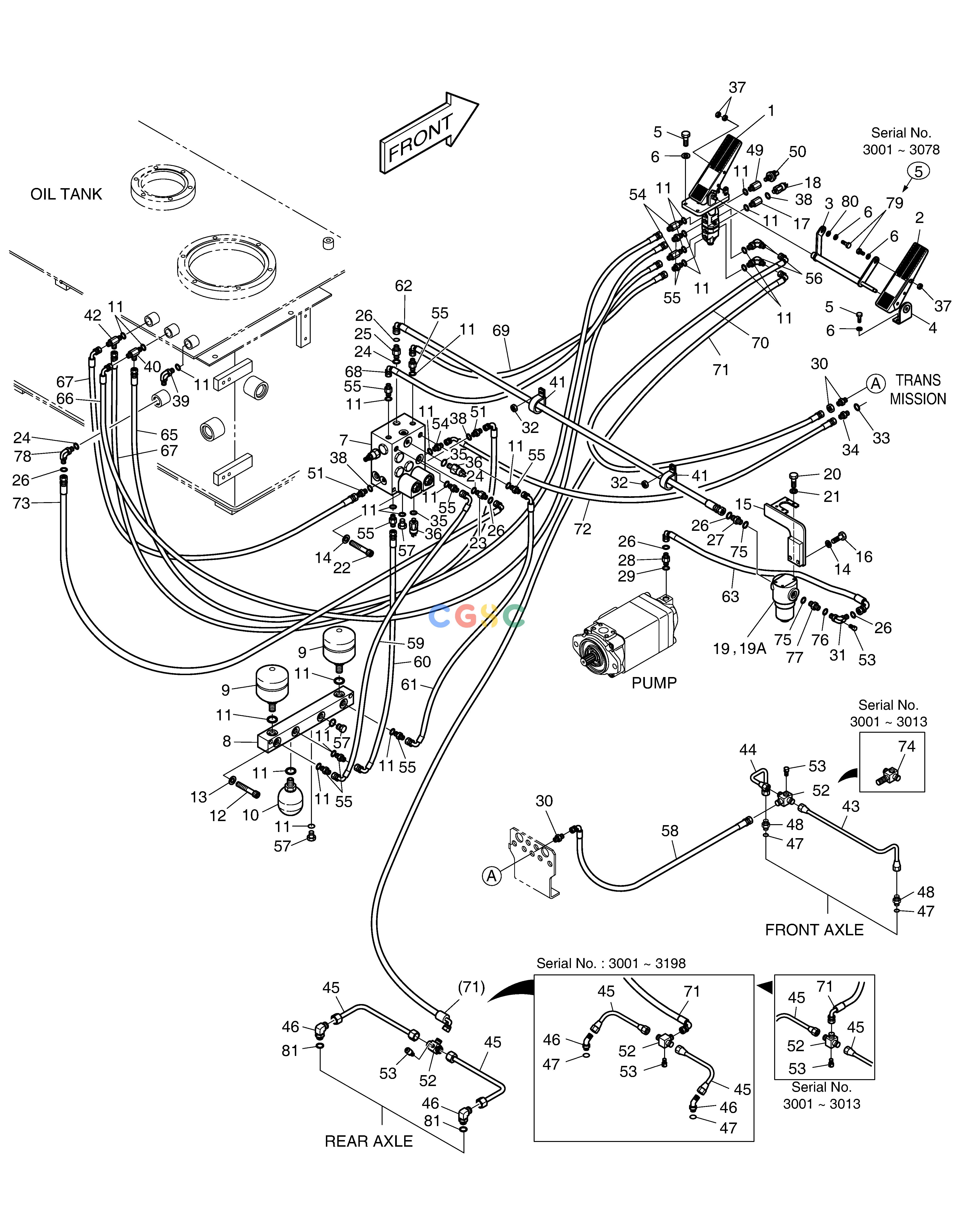斗山零件查询BRAKE PIPING MEGA 250-V (S/N 3001~) Doosan parts catalog online