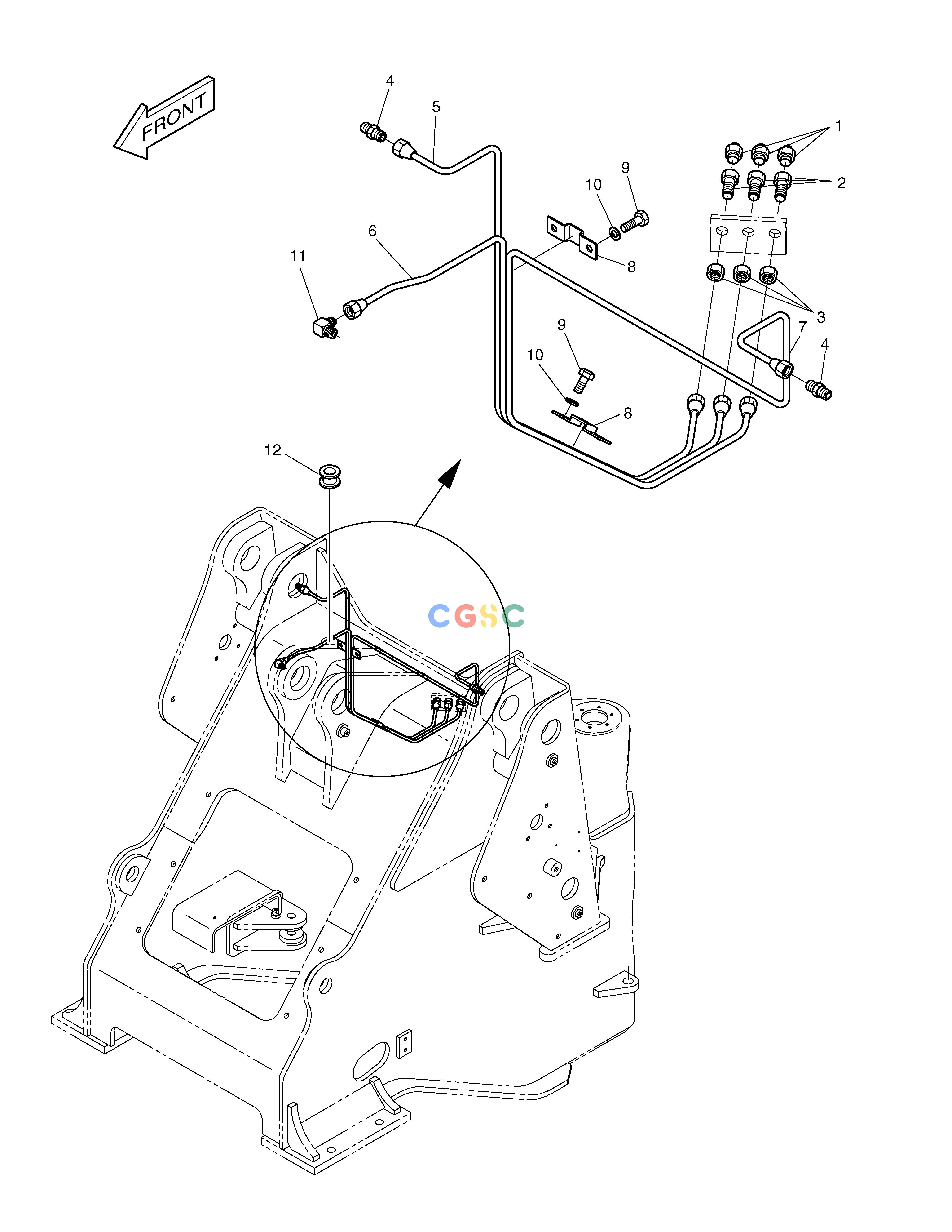 斗山零件查询FRONT LUBRICATION PIPING MEGA 250-V (S/N 3001~) Doosan parts catalog online