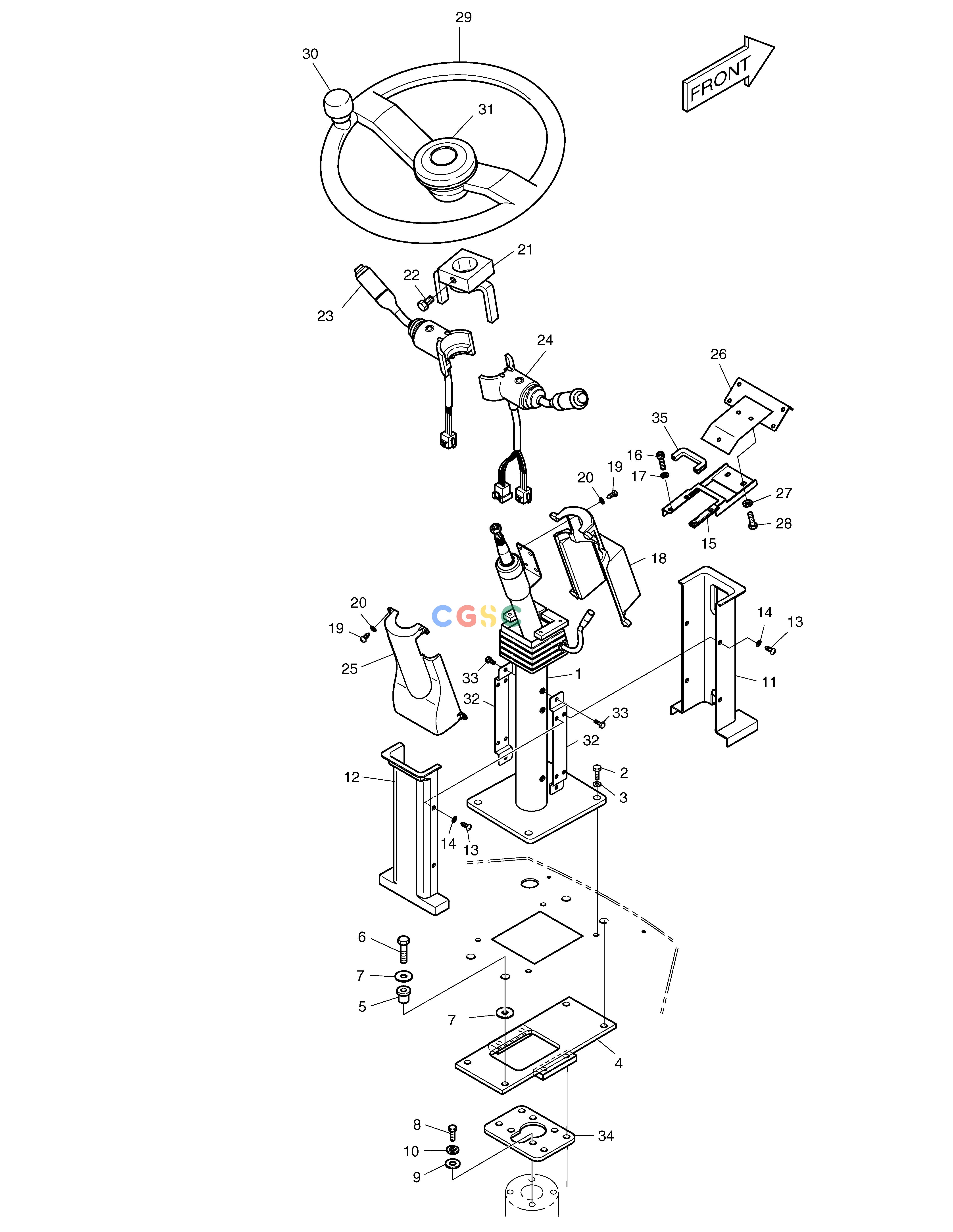 斗山零件查询STEERING ASS'Y MEGA 250-V (S/N 3001~) Doosan parts catalog online
