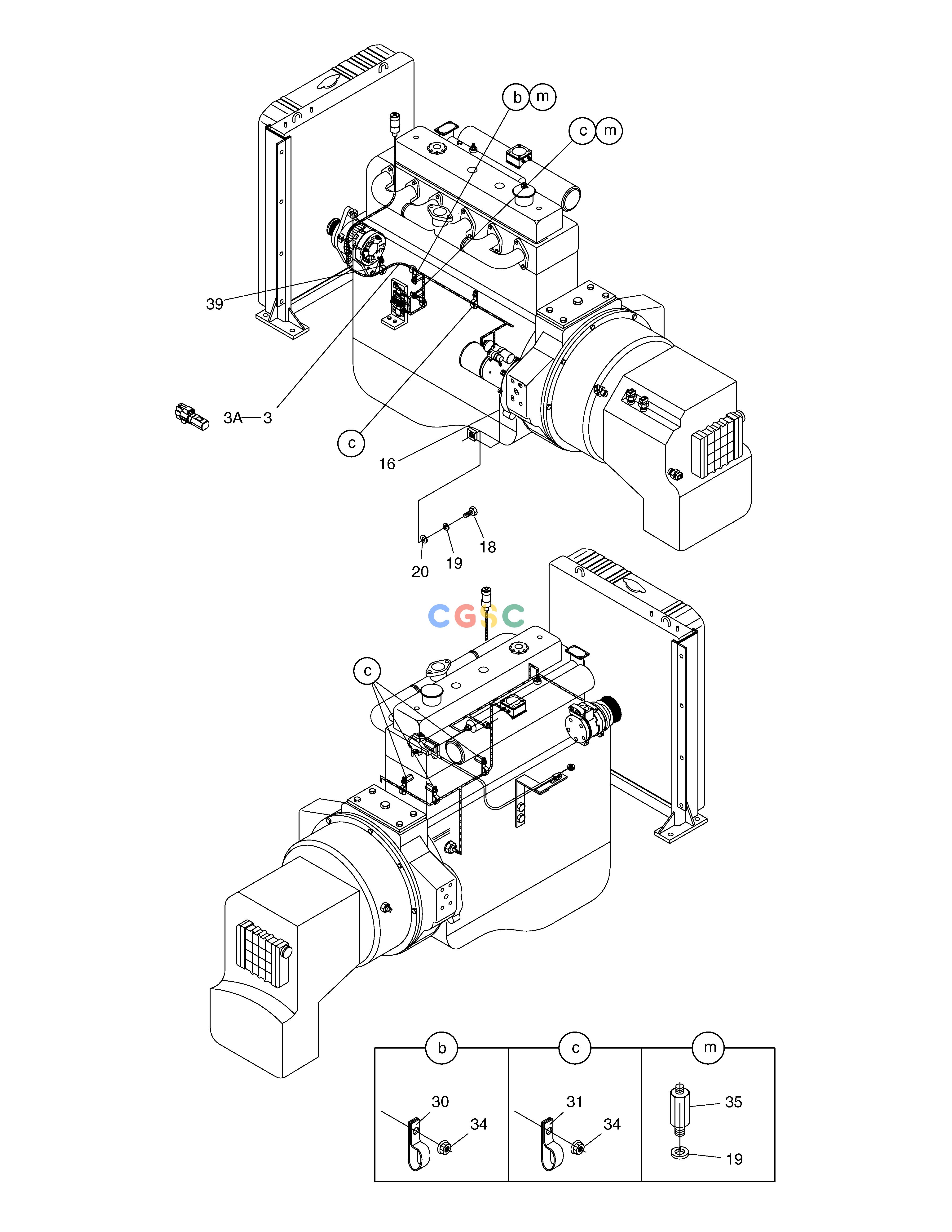 斗山零件查询ELECTRIC WIRING(2) - ENGINE MEGA 250-V (S/N 3001~) Doosan parts catalog online