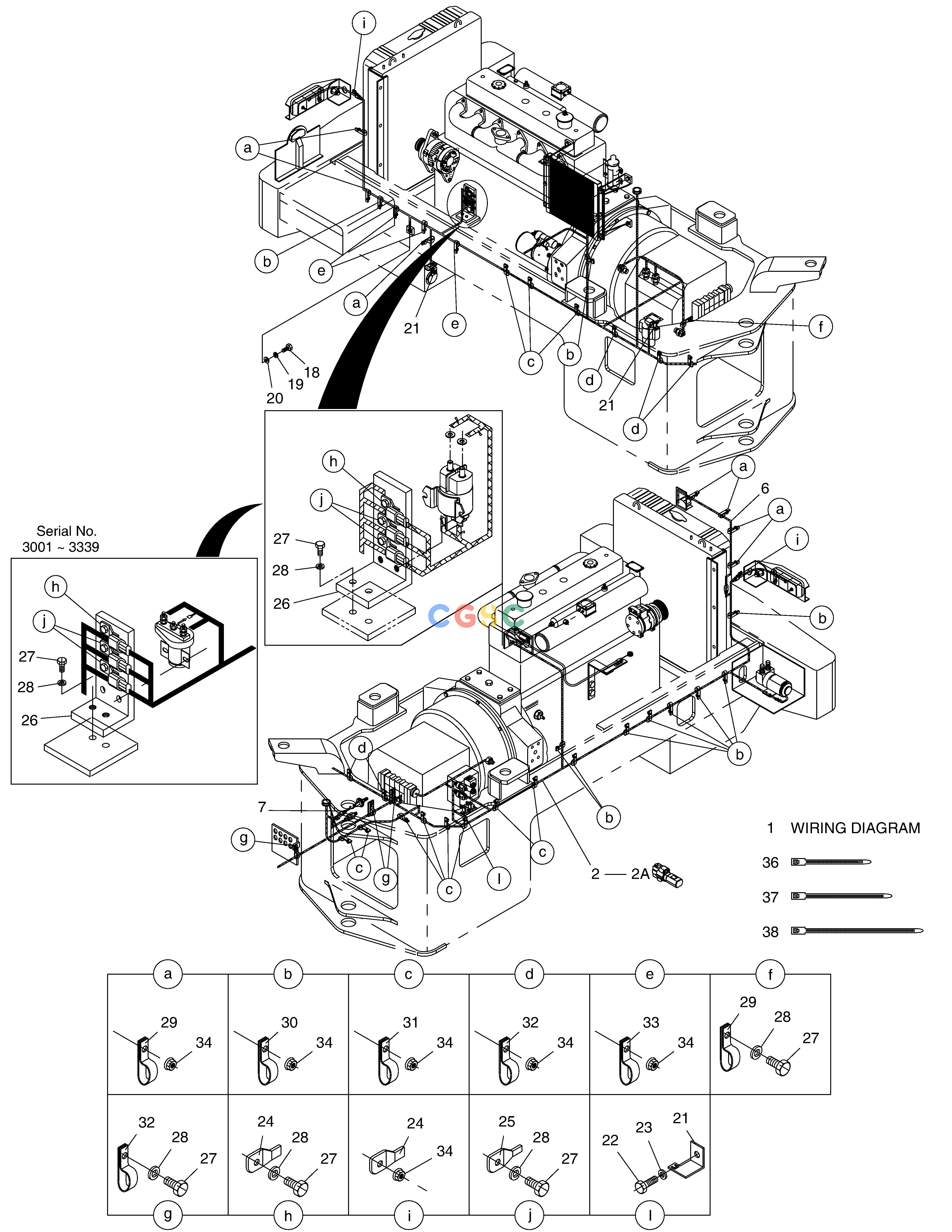 斗山零件查询ELECTRIC WIRING(4) - RELATED PARTS MEGA 250-V (S/N 3001~) Doosan parts catalog online